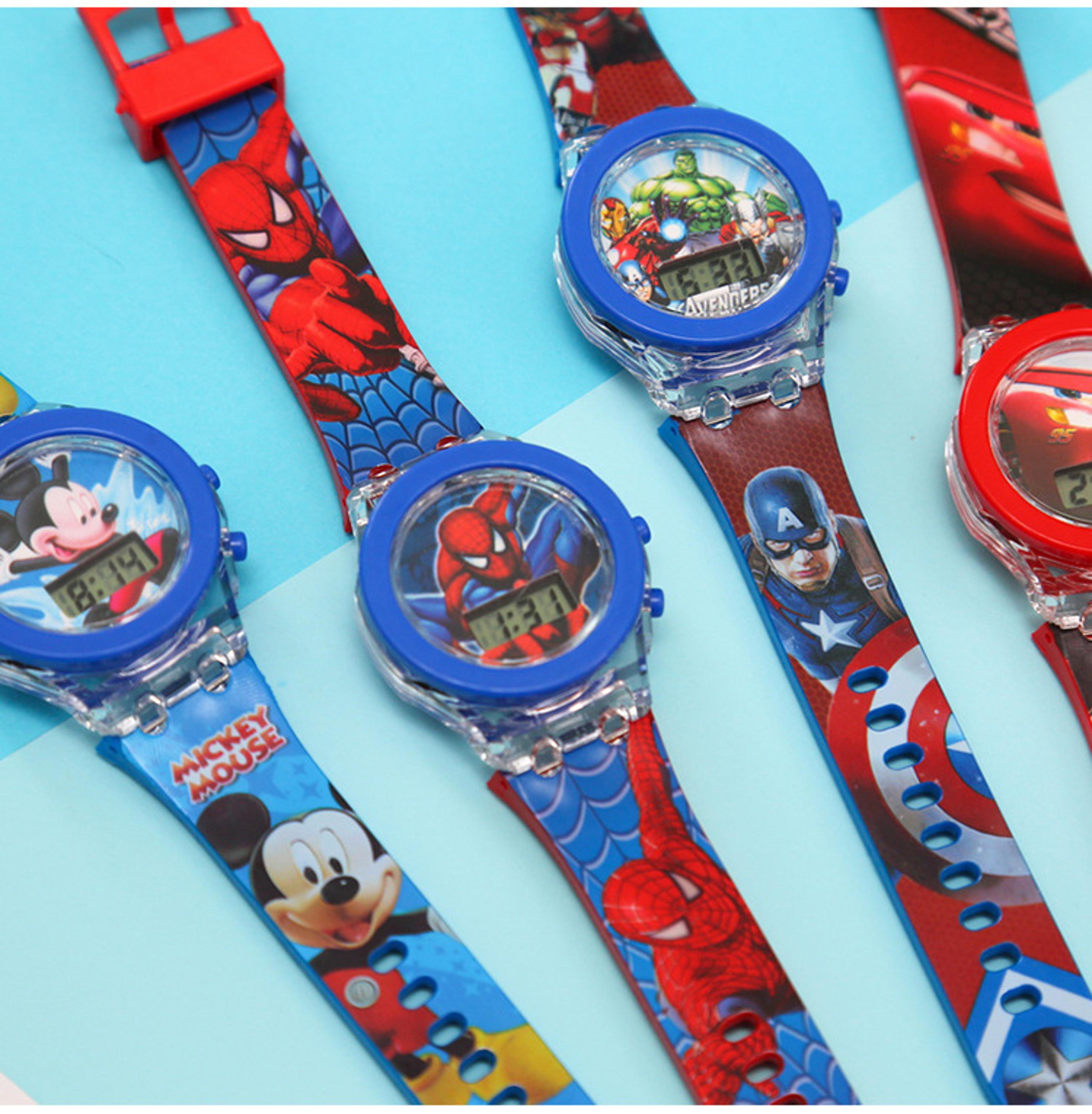 Cartoon Hello Kitty Spiderman Kids Watches For Boys Mickey Children Watch Student Clock Gifts 3