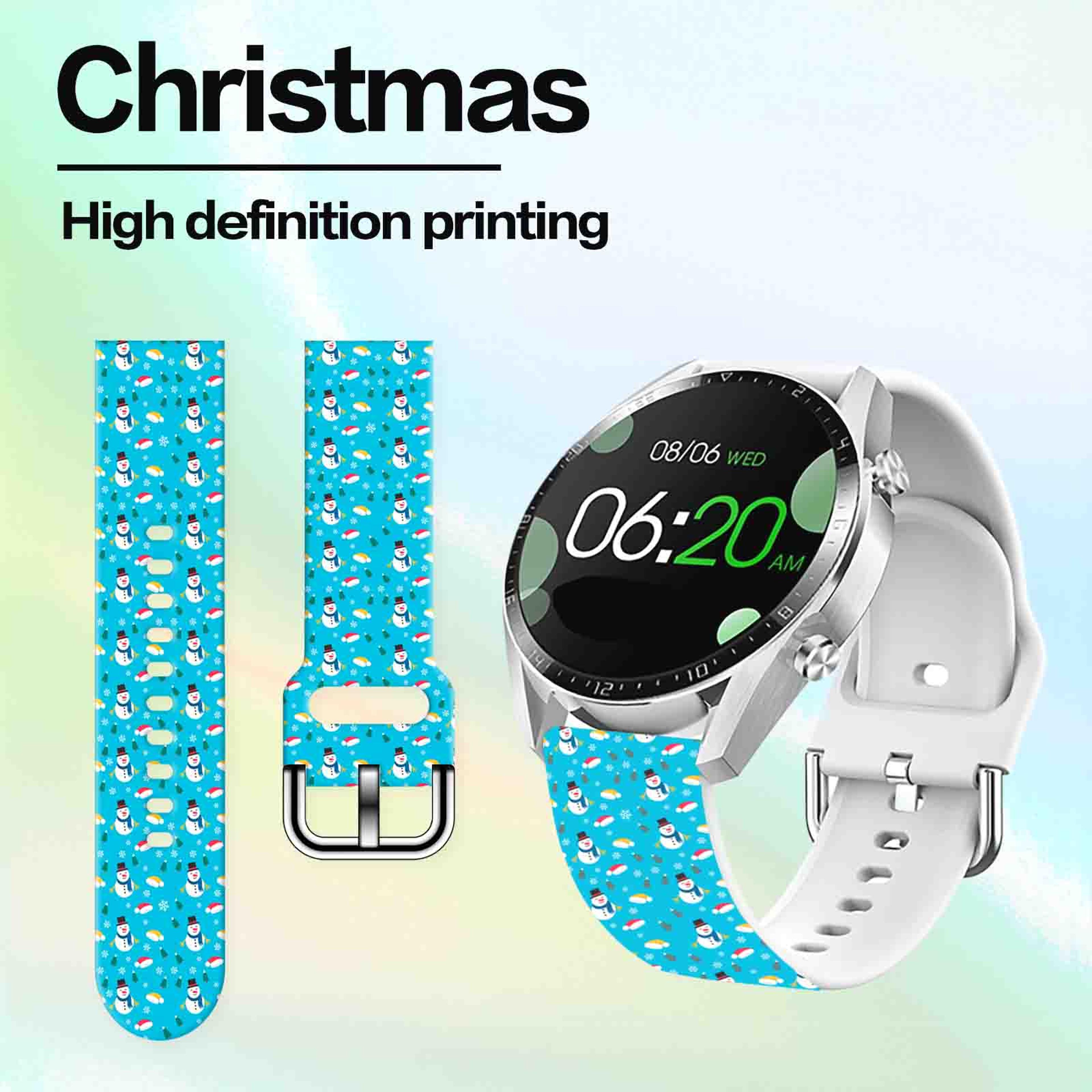 Replaceable Bracelet For Xiaomi Amazfit Christmas Series Print Strap 1