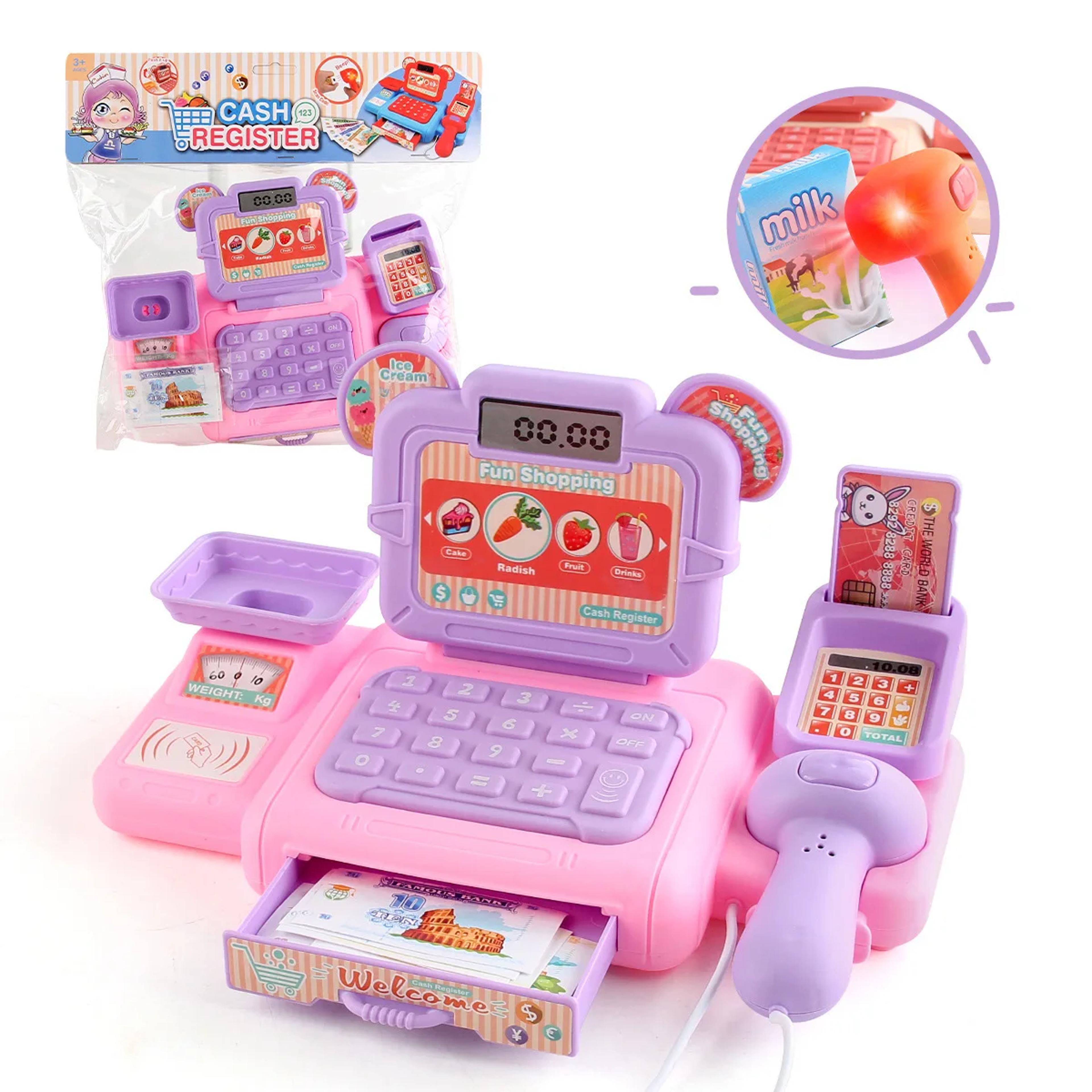 Simulation Shopping Cash House Toys Supermarket Cashier Toys With Electronic Game Lighting And Soun 7