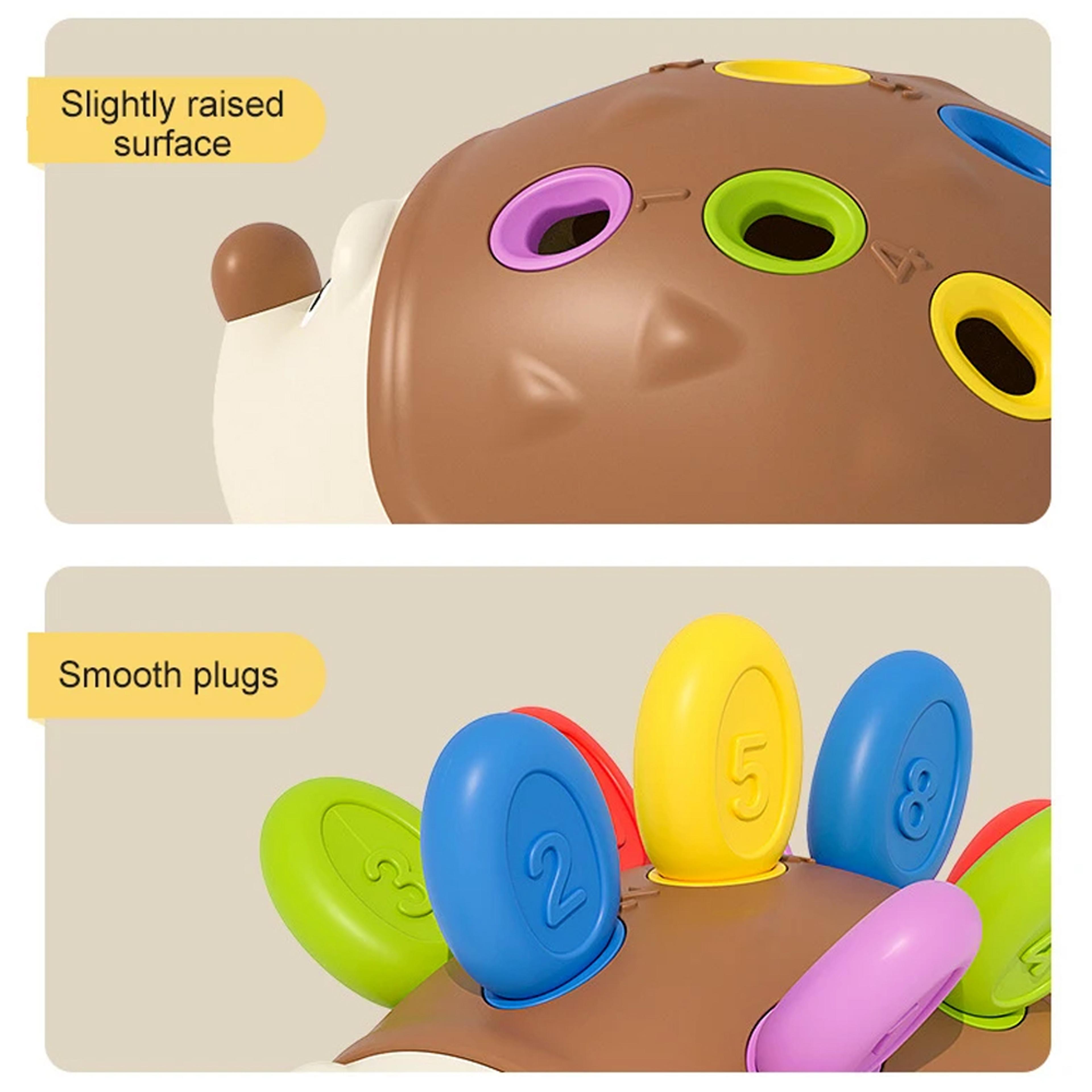 Montessori Educational Toy Hedgehog Fine Motor Skills Toddler Counting Sensory Development 2