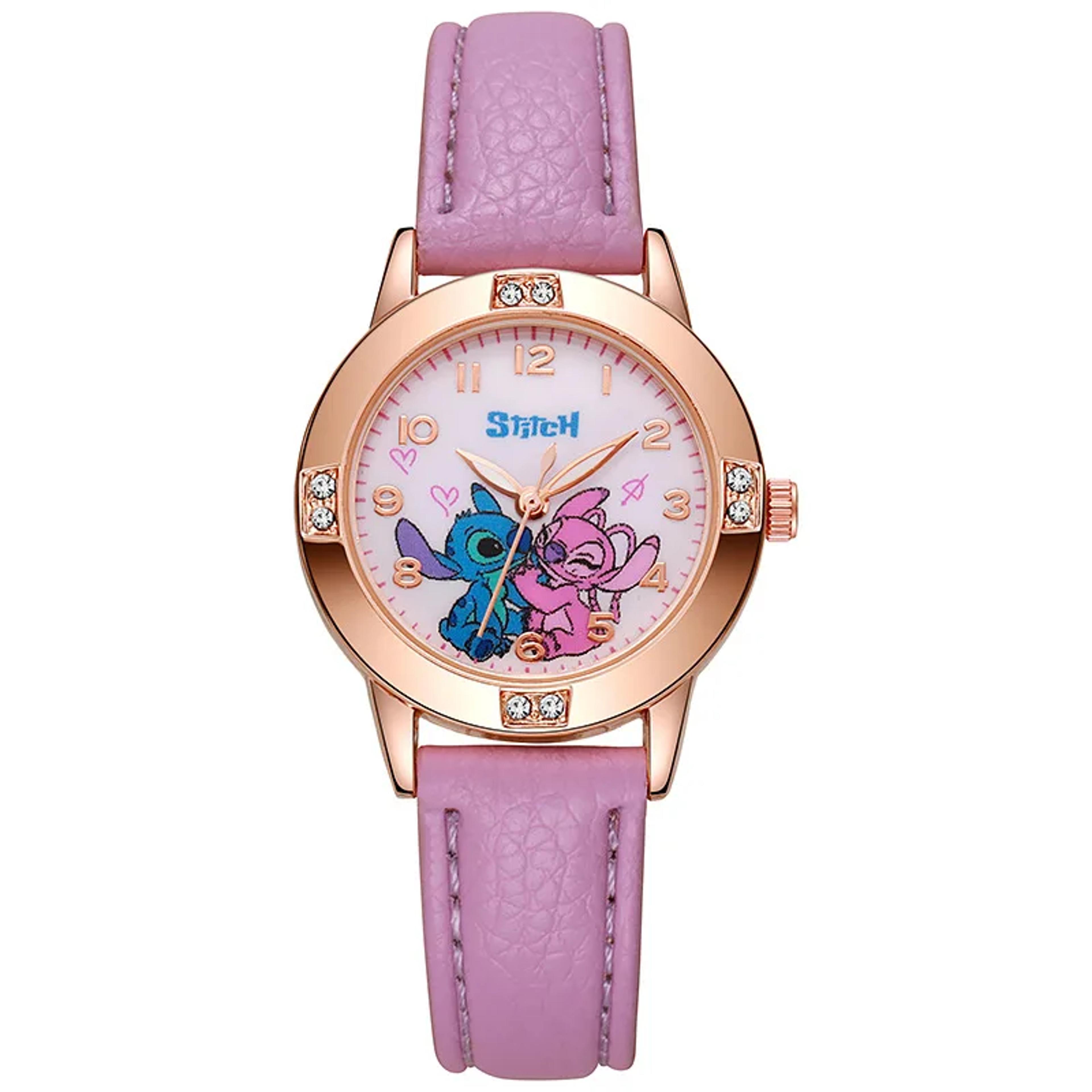 Stitch Quartz Watch For Kids Disney Childrens Watch With Imitation Diamond Belt 7