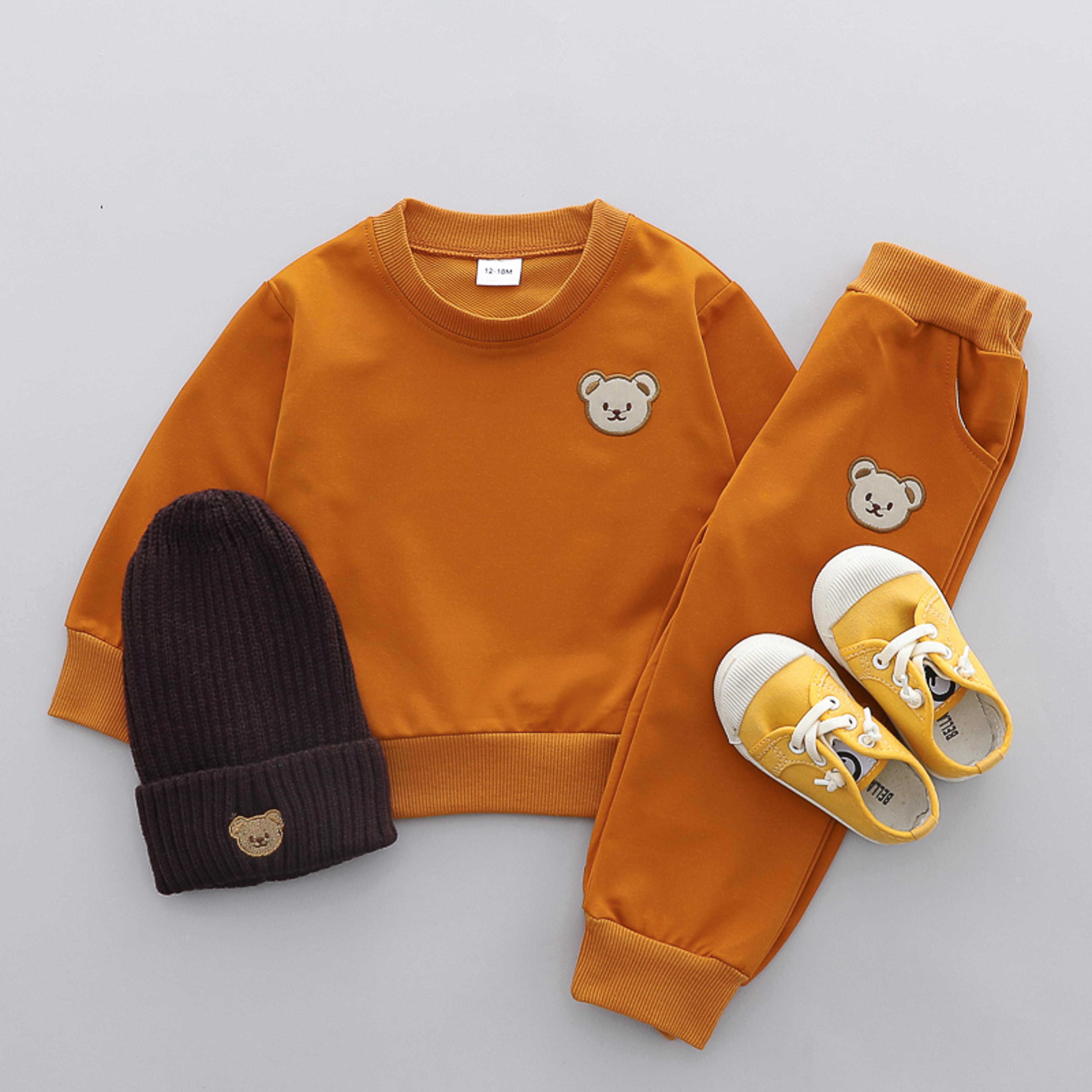 Little Bear Head Childrens Set Spring Autumn Long Sleeve Pants 2