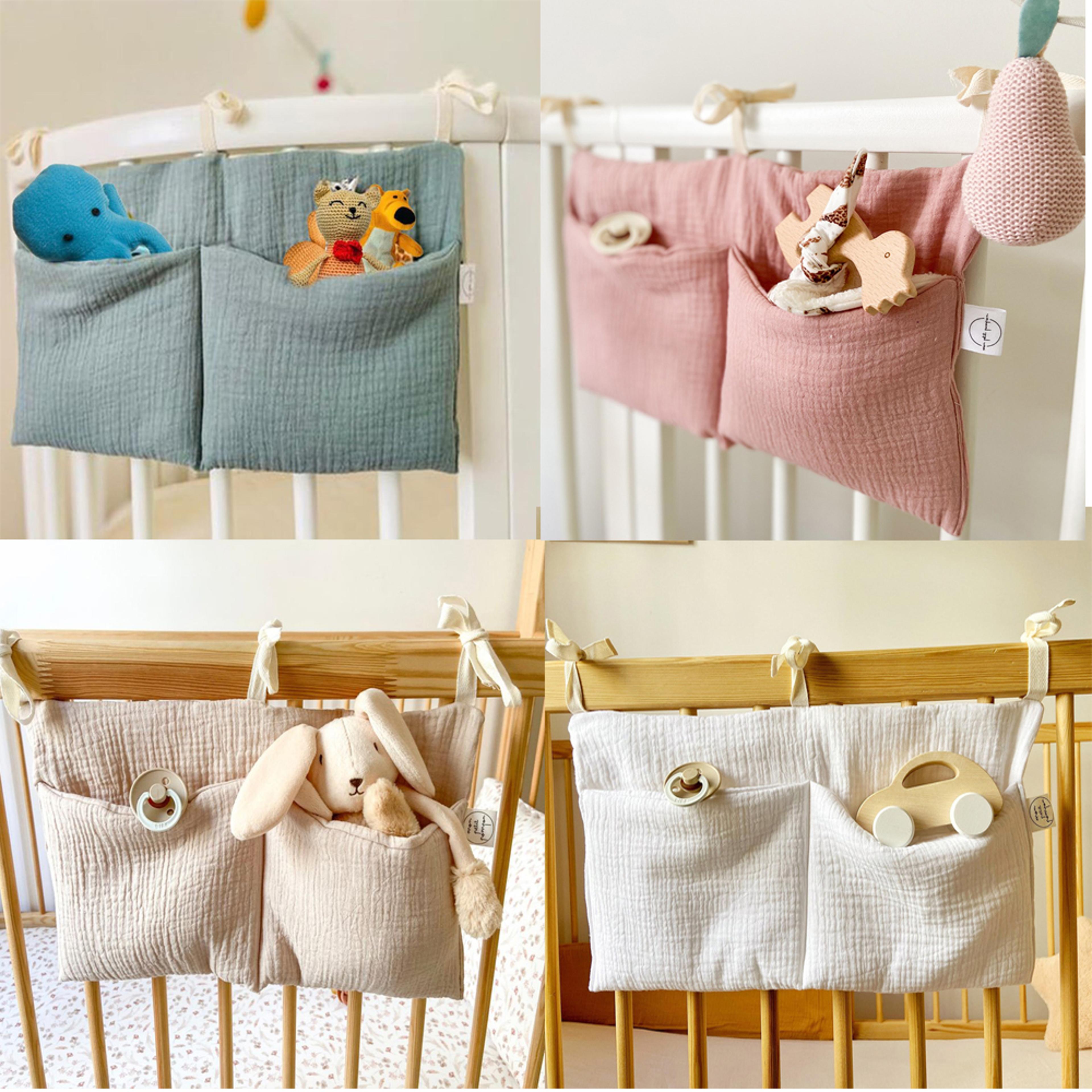 Bedside Hanging Diaper Organizer Baby Crib Cot Caddy Pockets Storage Bag Diaper Nursery Toys 0