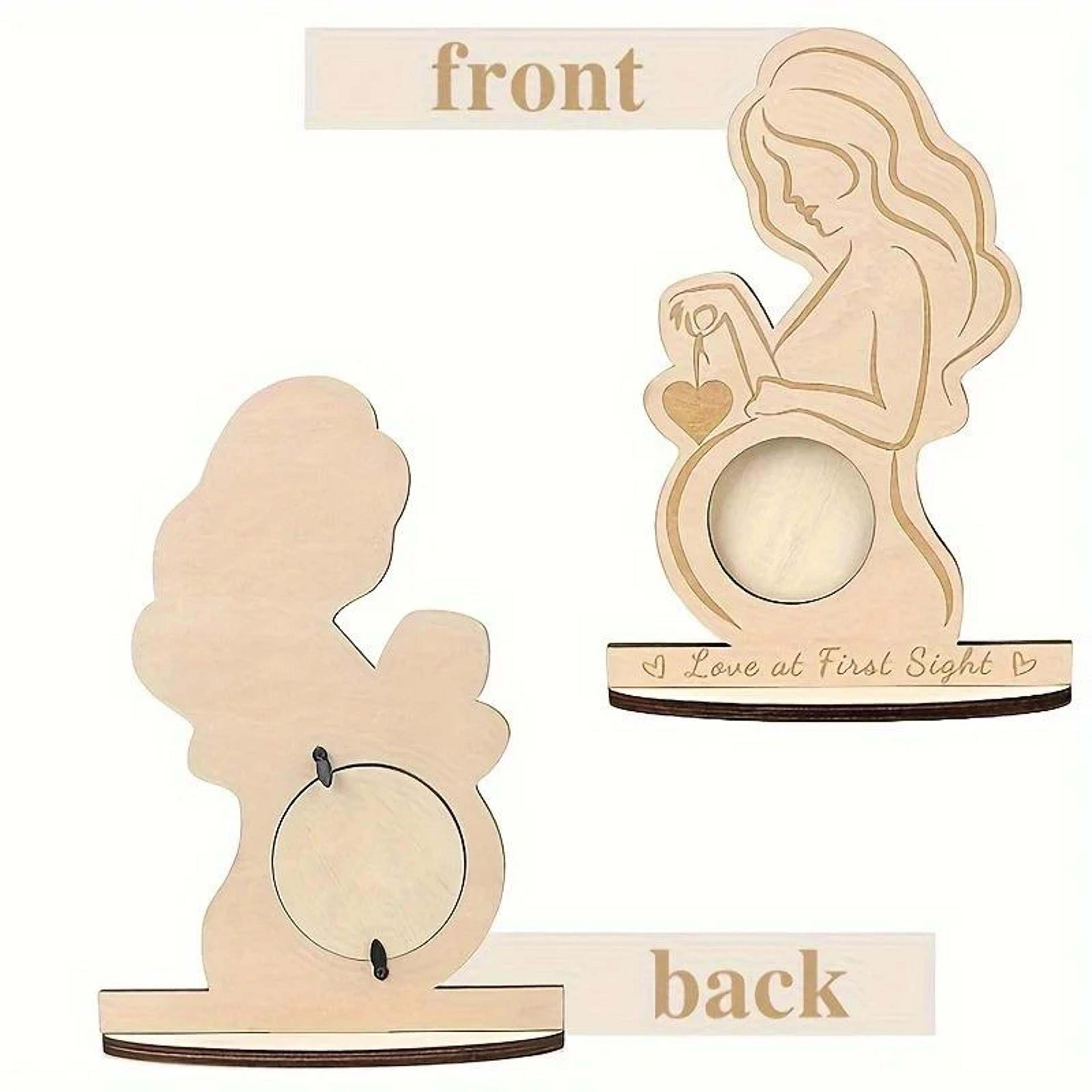 Pregnant Mother Ultrasound Sonogram Frame Wooden Baby Photo Souvenir Ideal Gift For Expecting Moms 4