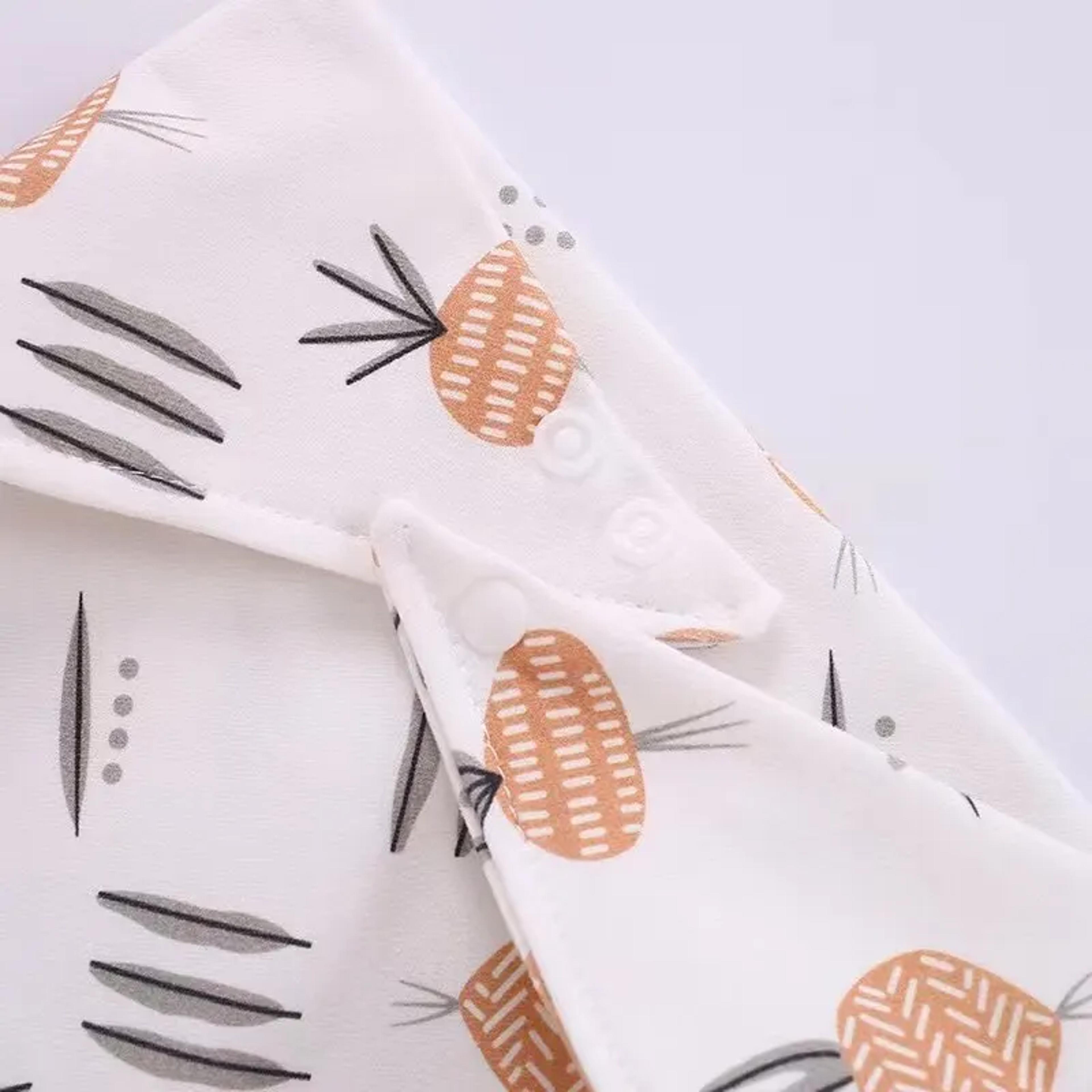 Waterproof Pure Cotton Bandana Bibs Absorbent Saliva Towel Triangle Scarf For Newborn Boys And Girl