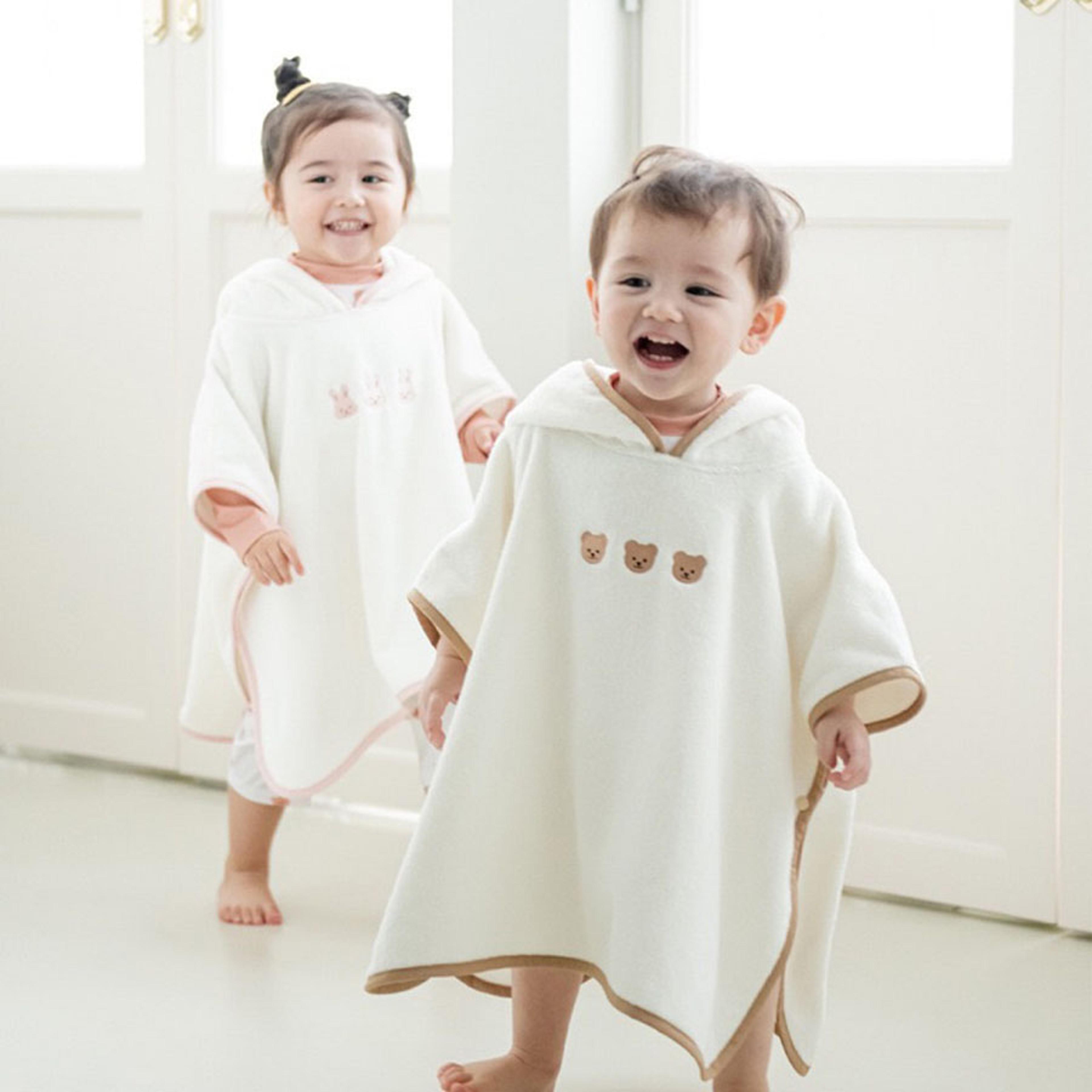 Cute Cartoon Animal Baby Bathrobe Hooded Soft Coral Velvet Towel For Toddlers 2