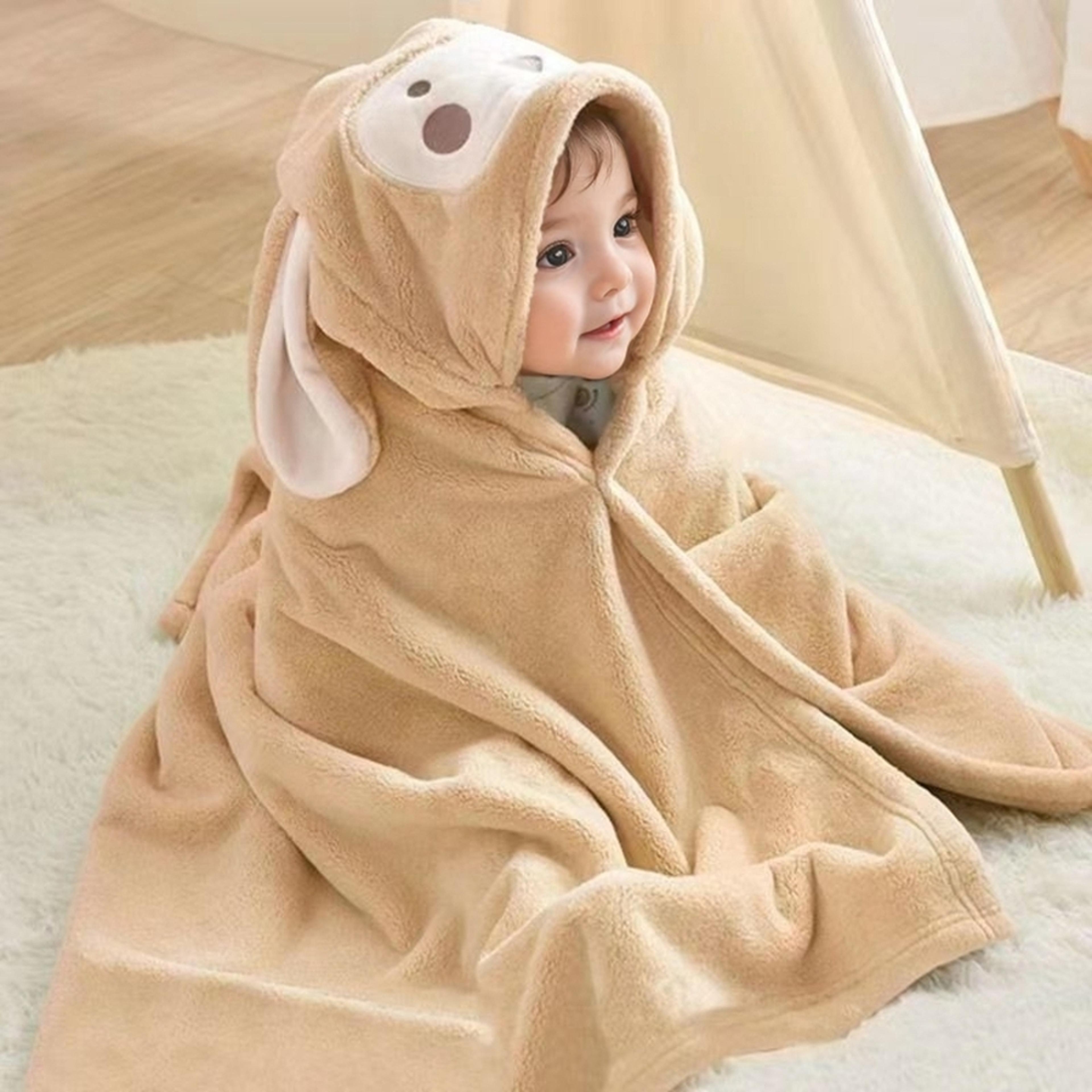 Newborn Super Soft Baby Hooded Bathrobe Towel Blanket For Toddlers Boys Girls 9
