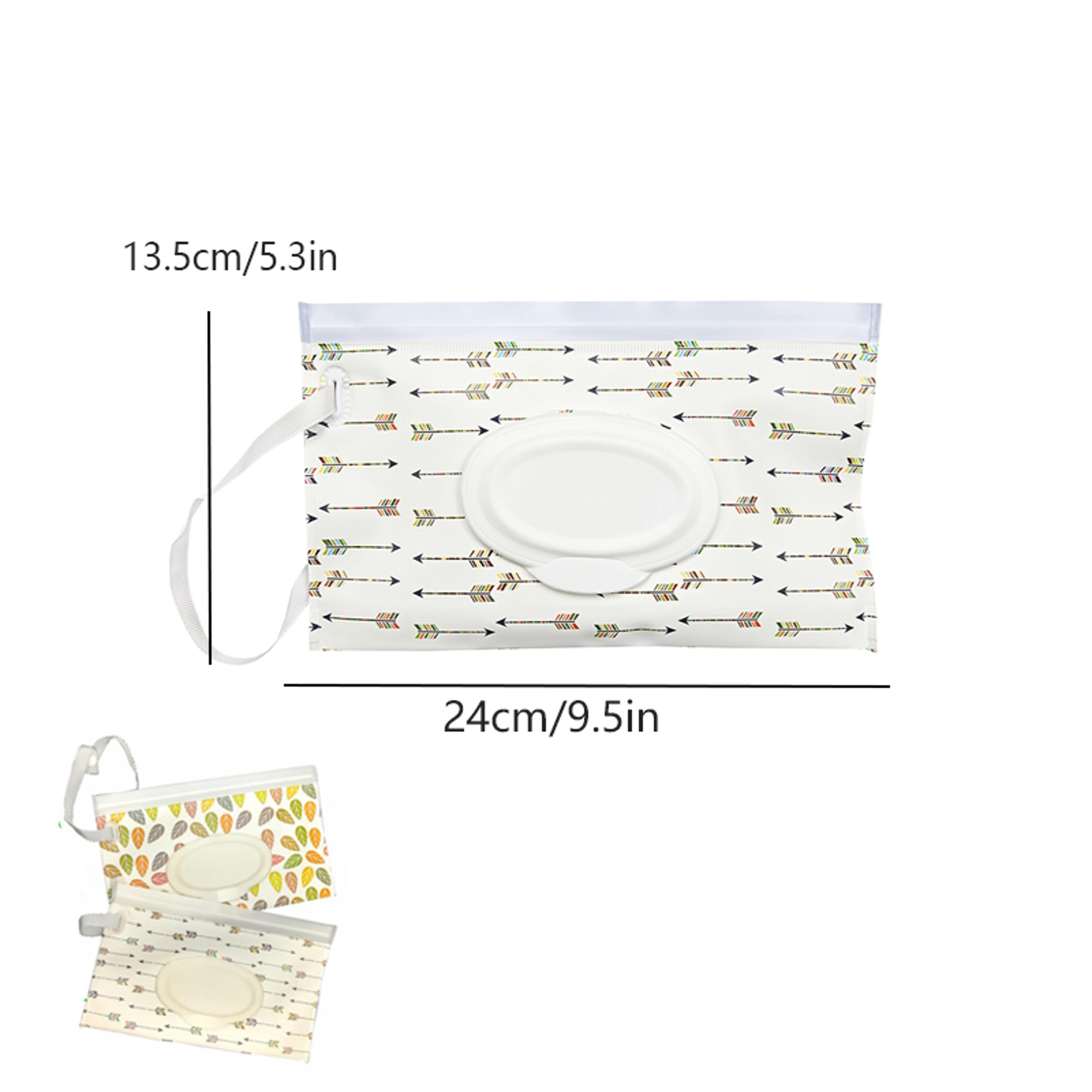 Reusable Travel Wet Wipe Holder Container Portable Tissue Bags Set Refillable Wipes Dispenser 4