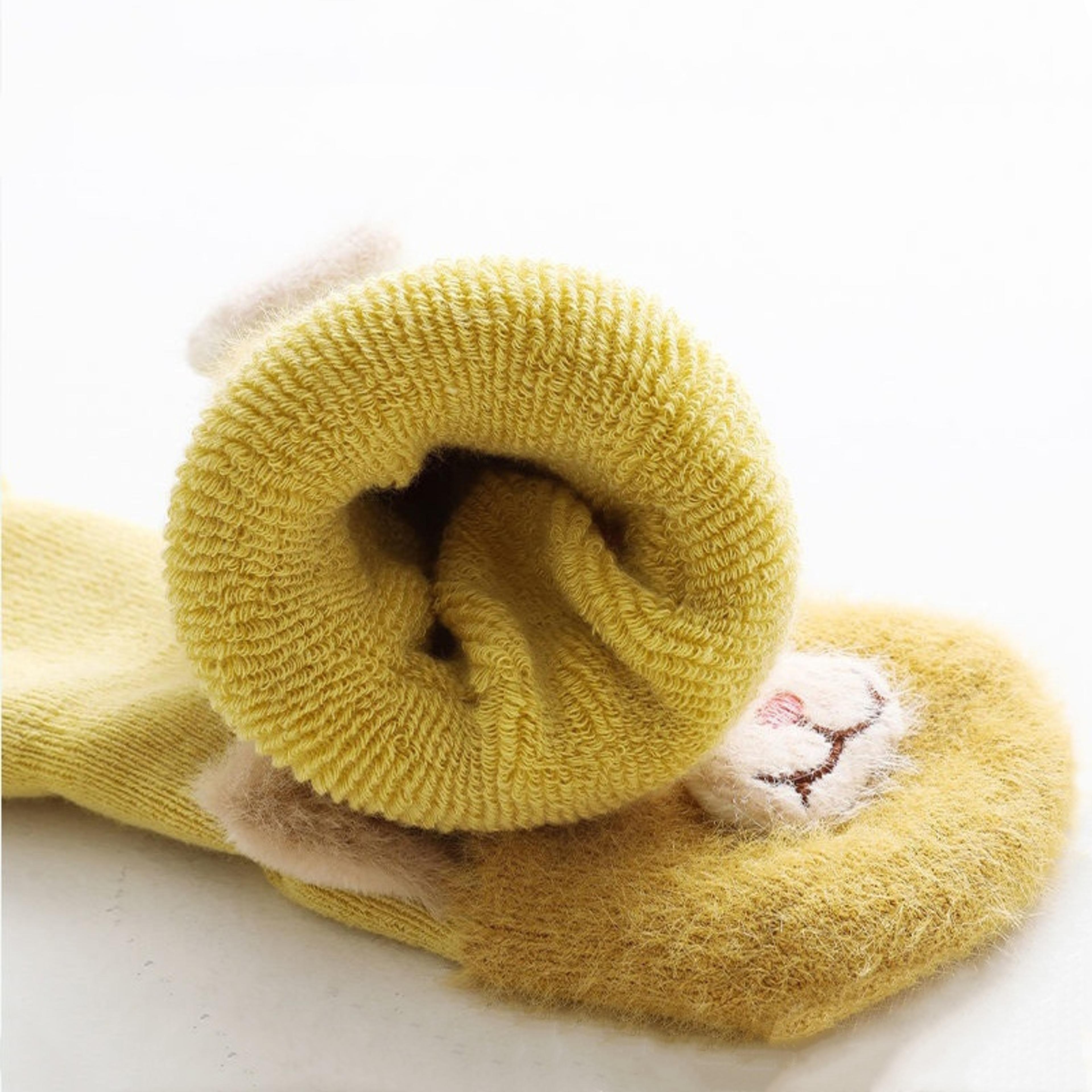 Cute Cartoon Infant Socks Terry Soft Anti Slip Winter Baby Socks For Girls Boys 4