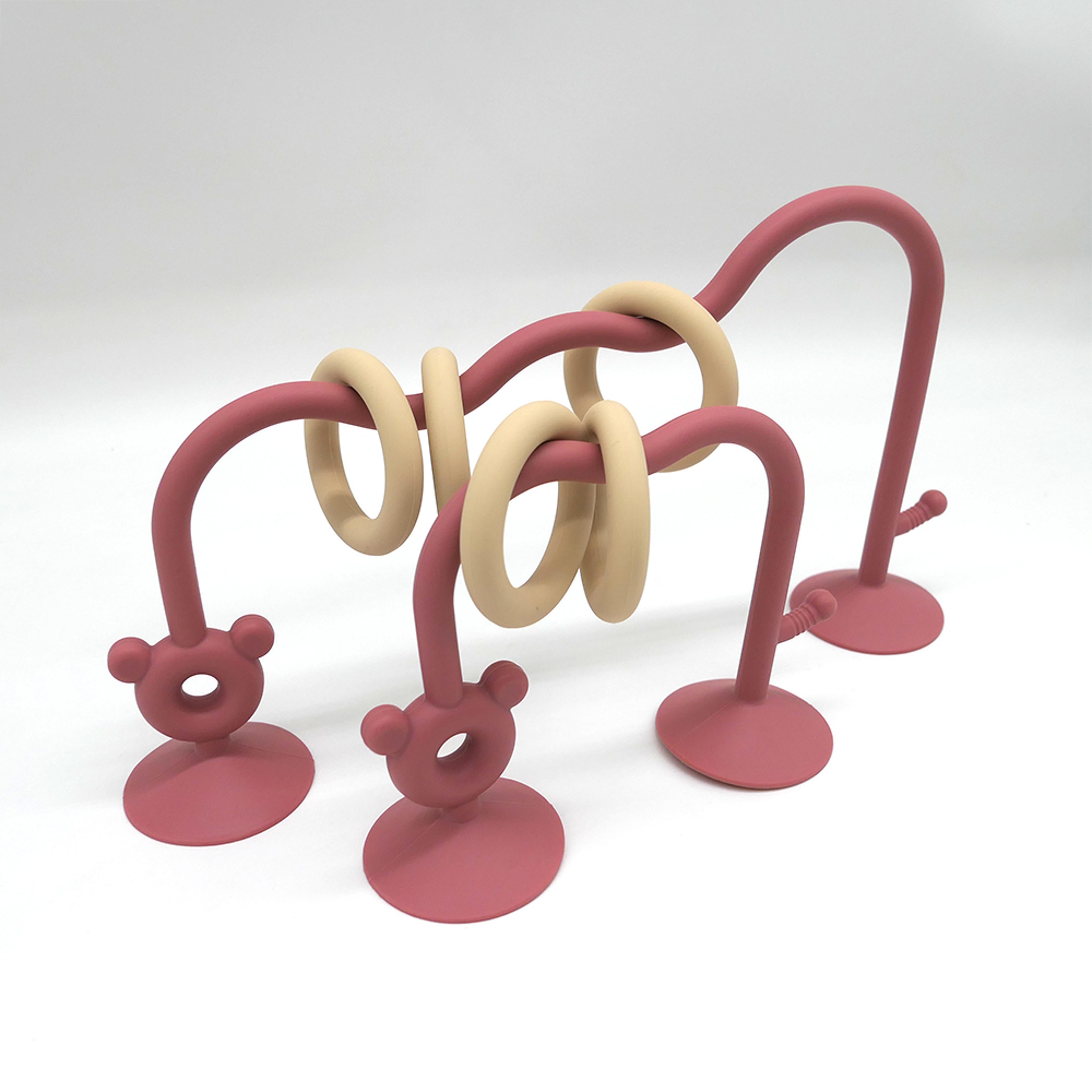 Bead Wrapped Baby Early Education Puzzle Game Toys Silicone Childrens Silicone Tabletop Toys 4