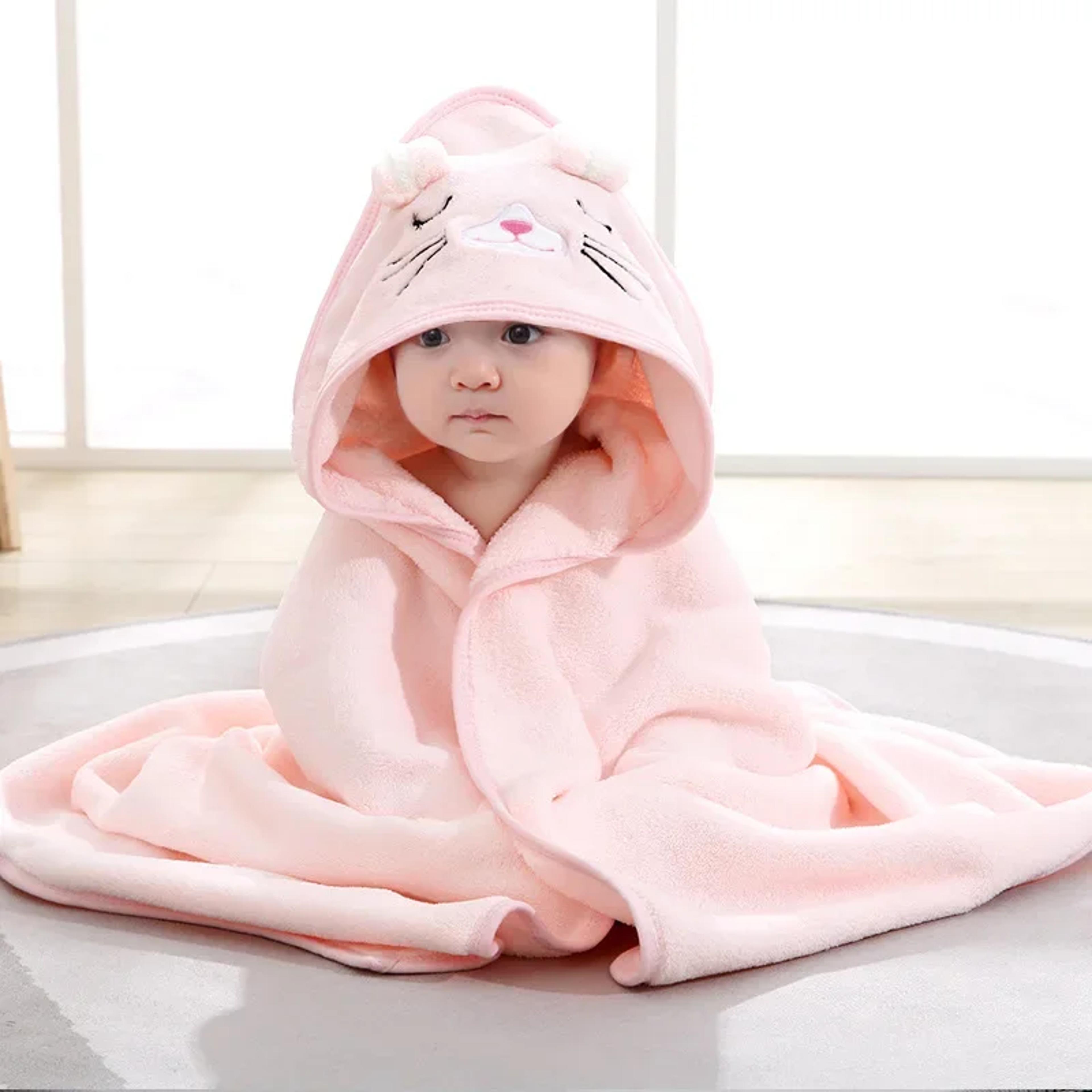 Toddler Bathrobe Warm Sleeping Swaddle Wrap Baby Hooded Bath Towels Cartoon Animal Soft Towel Blank 6