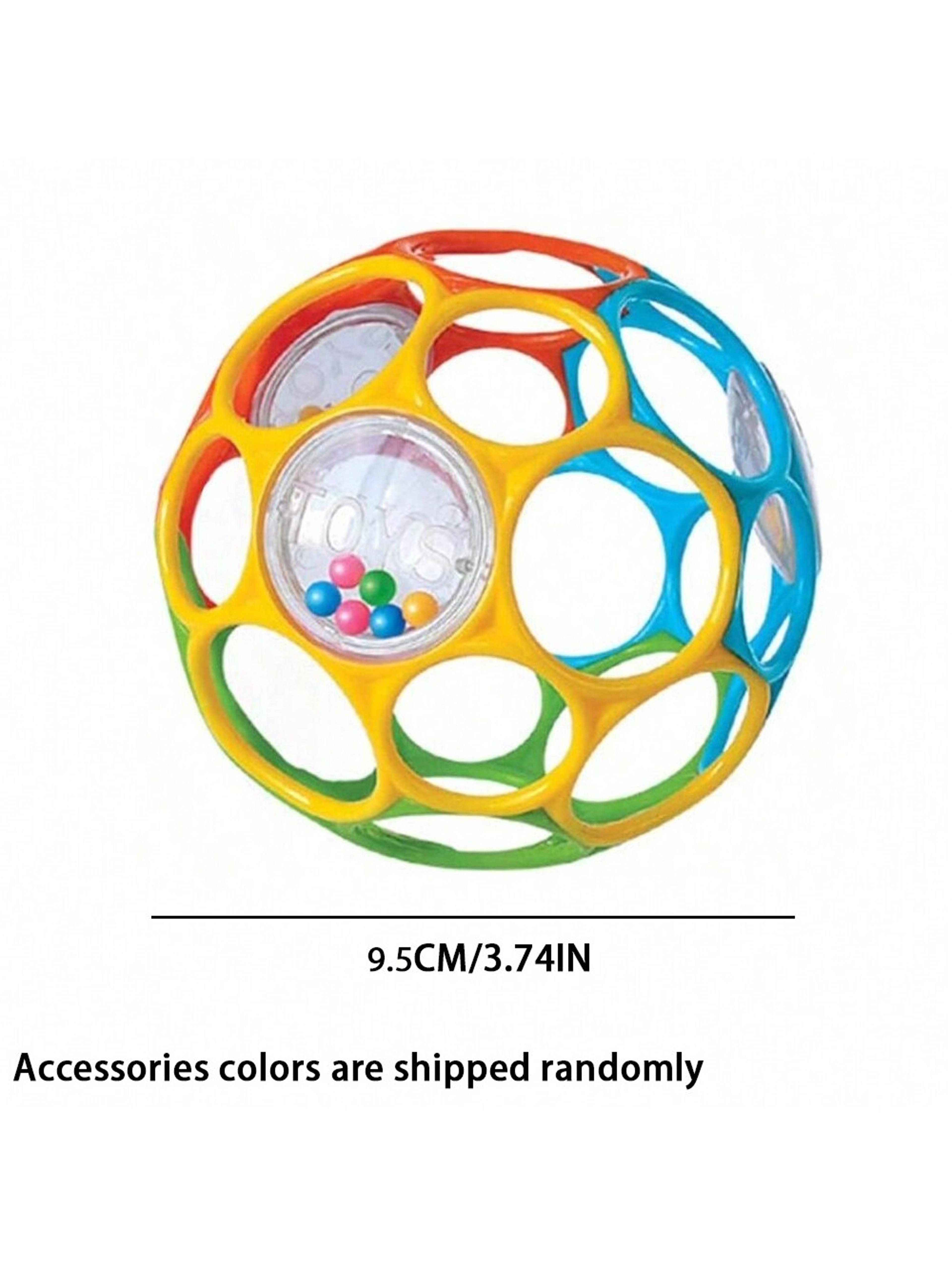Montessori Learning Toy BPAFree Baby Sensory Rattle Ball Soft Textured Grasping Toy With Spin Rings 5