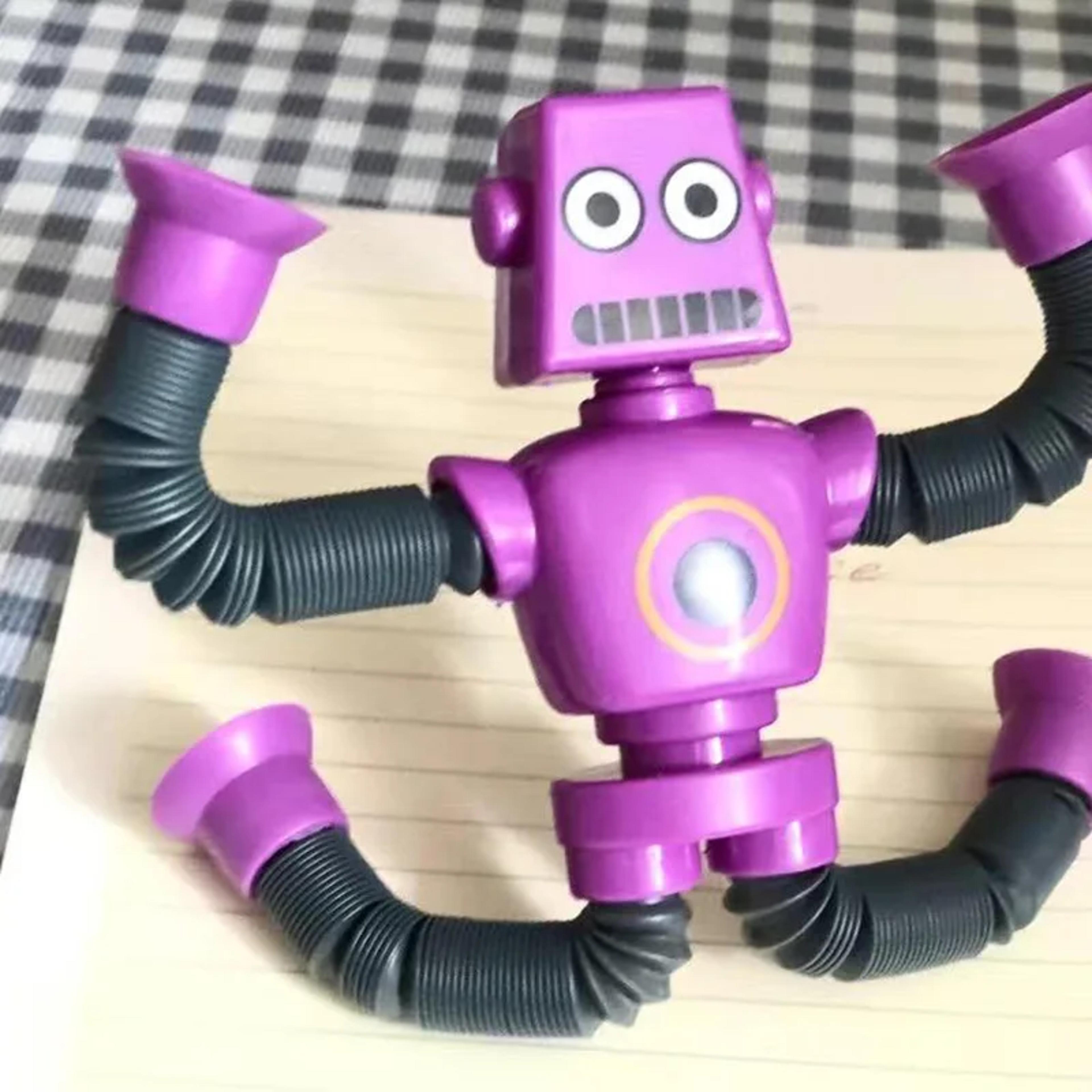 Suction Cup Telescopic Tube Robot Shape Stretch Tube Giraffe Educational Decompression Toy 5