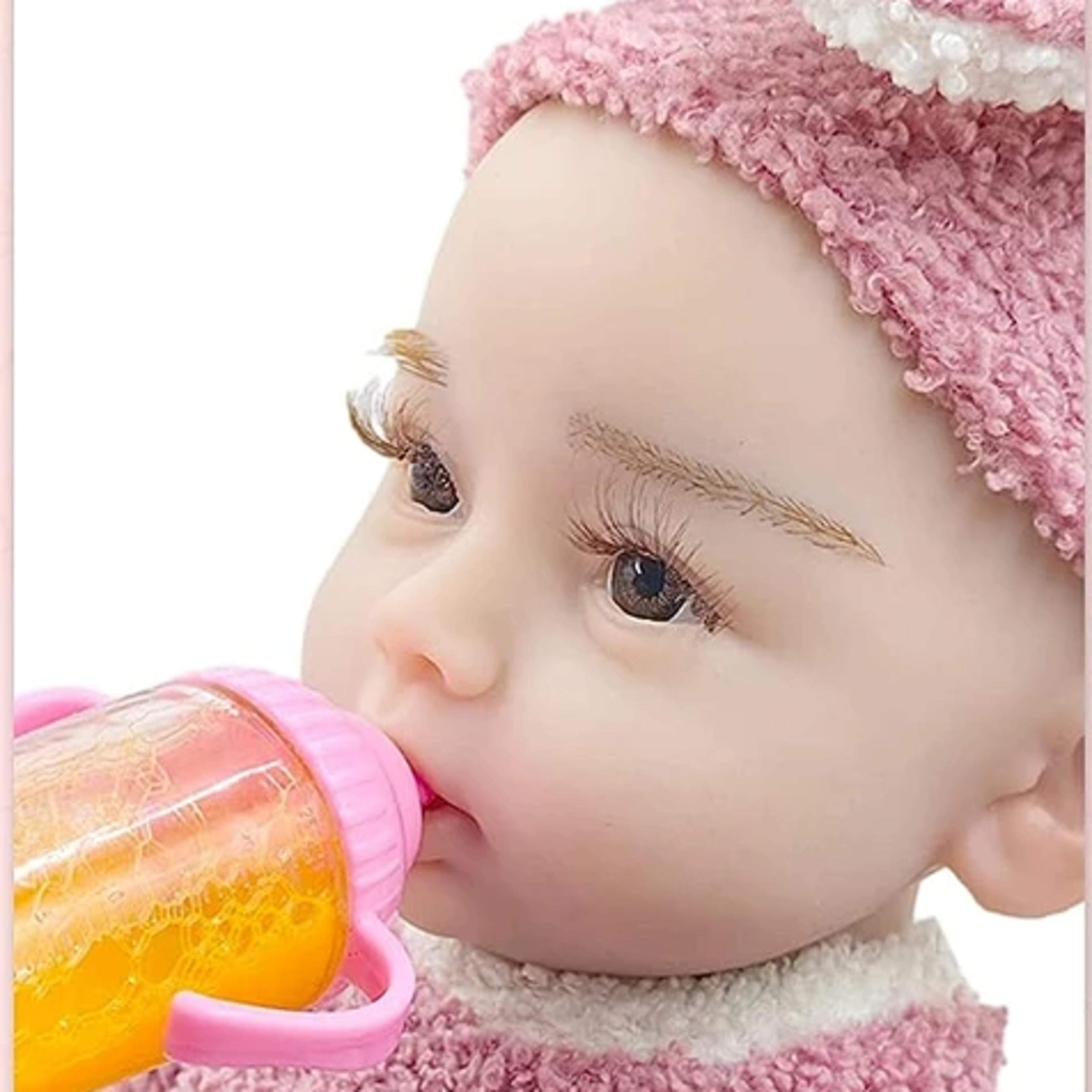 baby doll feeding set with pacifier, milk and juice bottles, stroller toy for kids