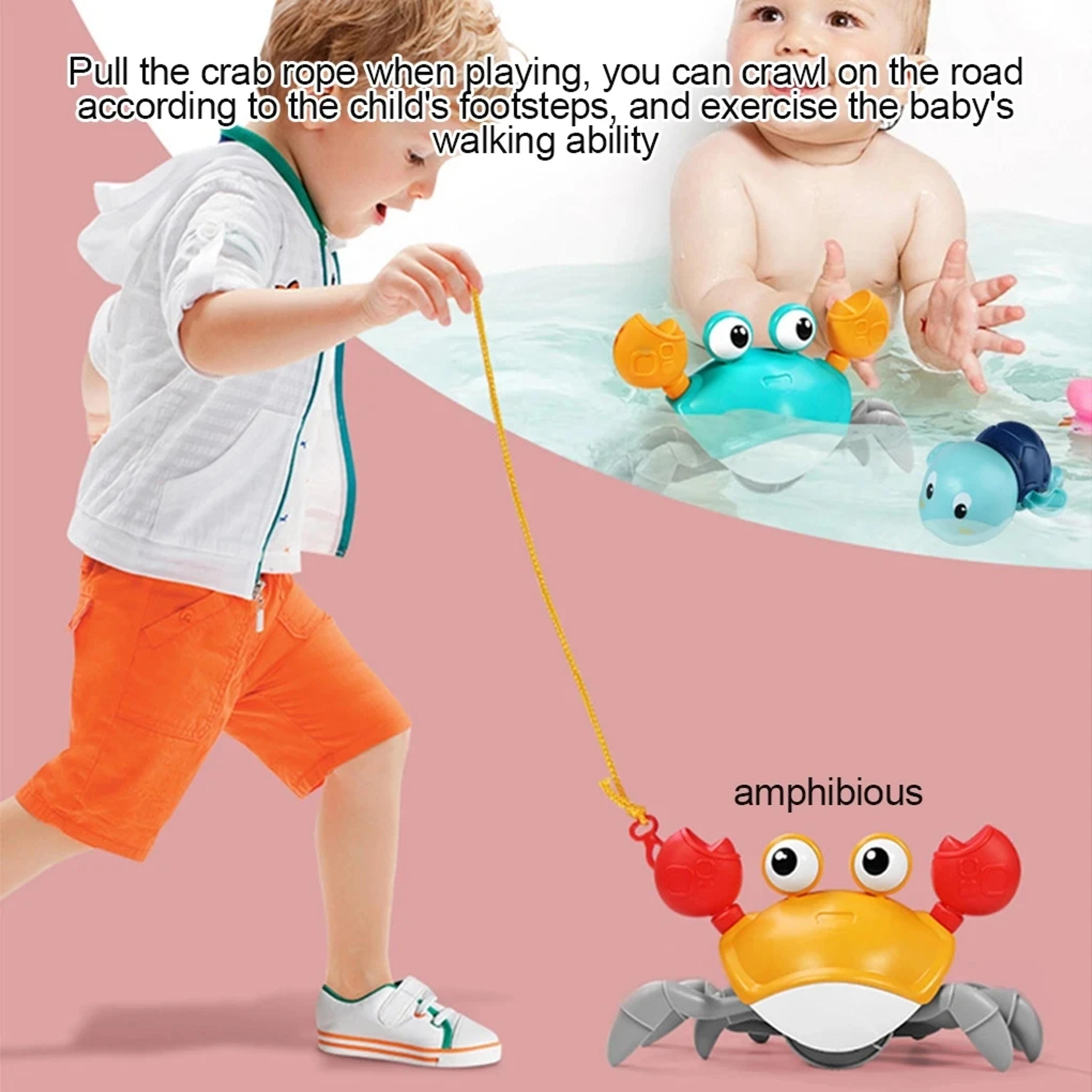Clockwork Baby Bath Tub Water Play Crab Toy Portable Beach Children Shower Accessory Baby Pulling A 3