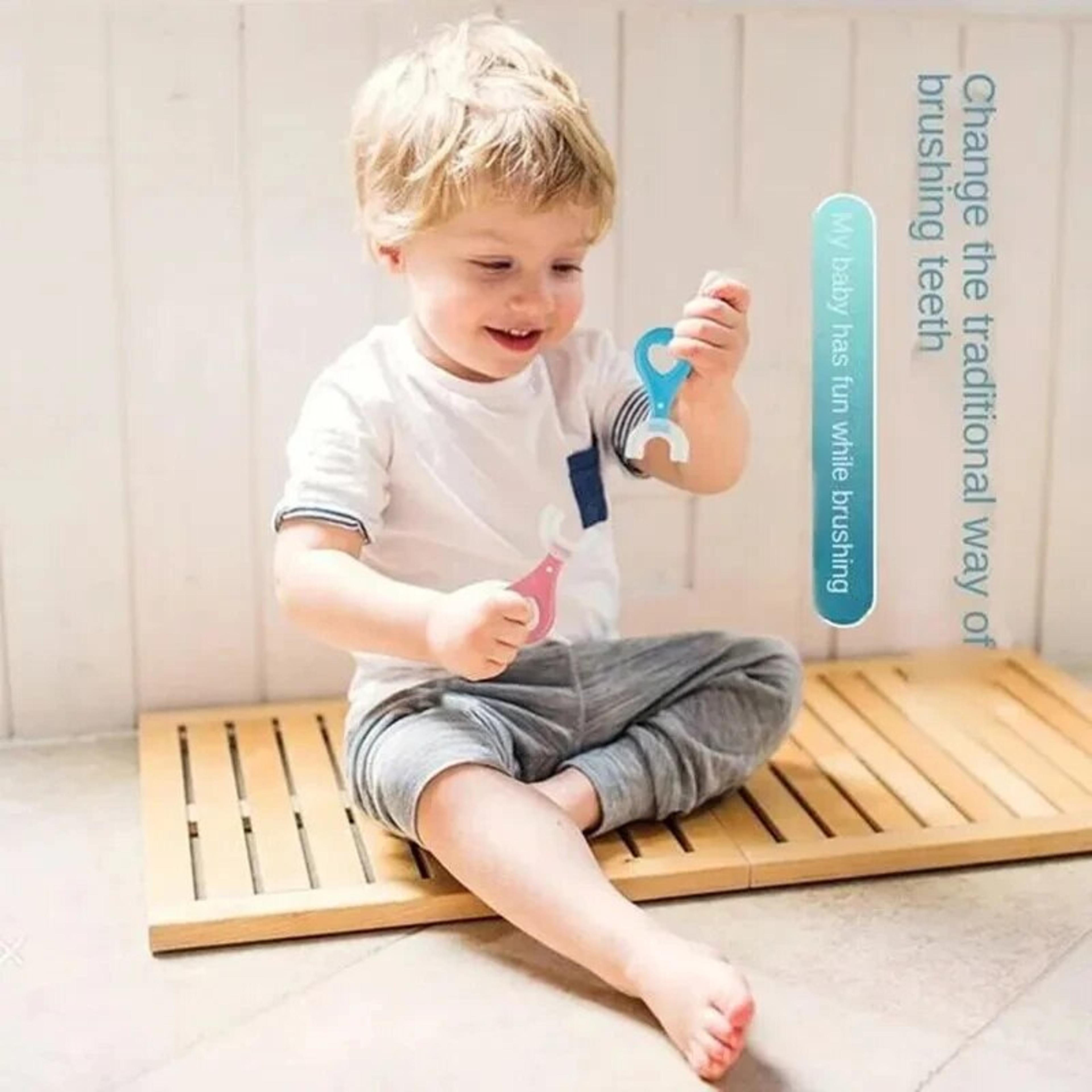 Baby Teeth Cleaning Oral Cleaning Toothbrush U Shaped Kids Toothbrush Brushing Instrument Children  3
