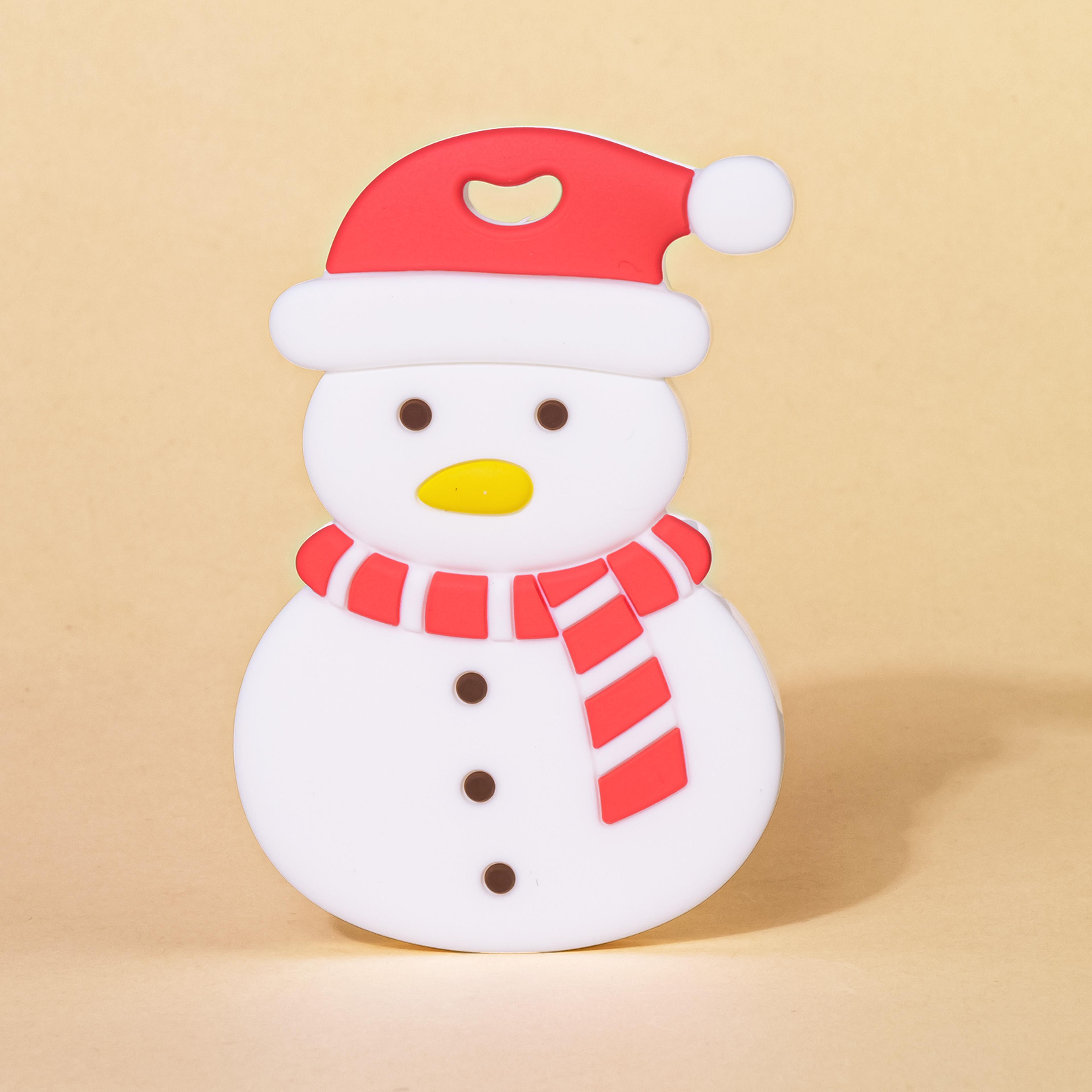 Santa Claus Snowman Baby Teething Stick Silicone AntiEating Gloves 4