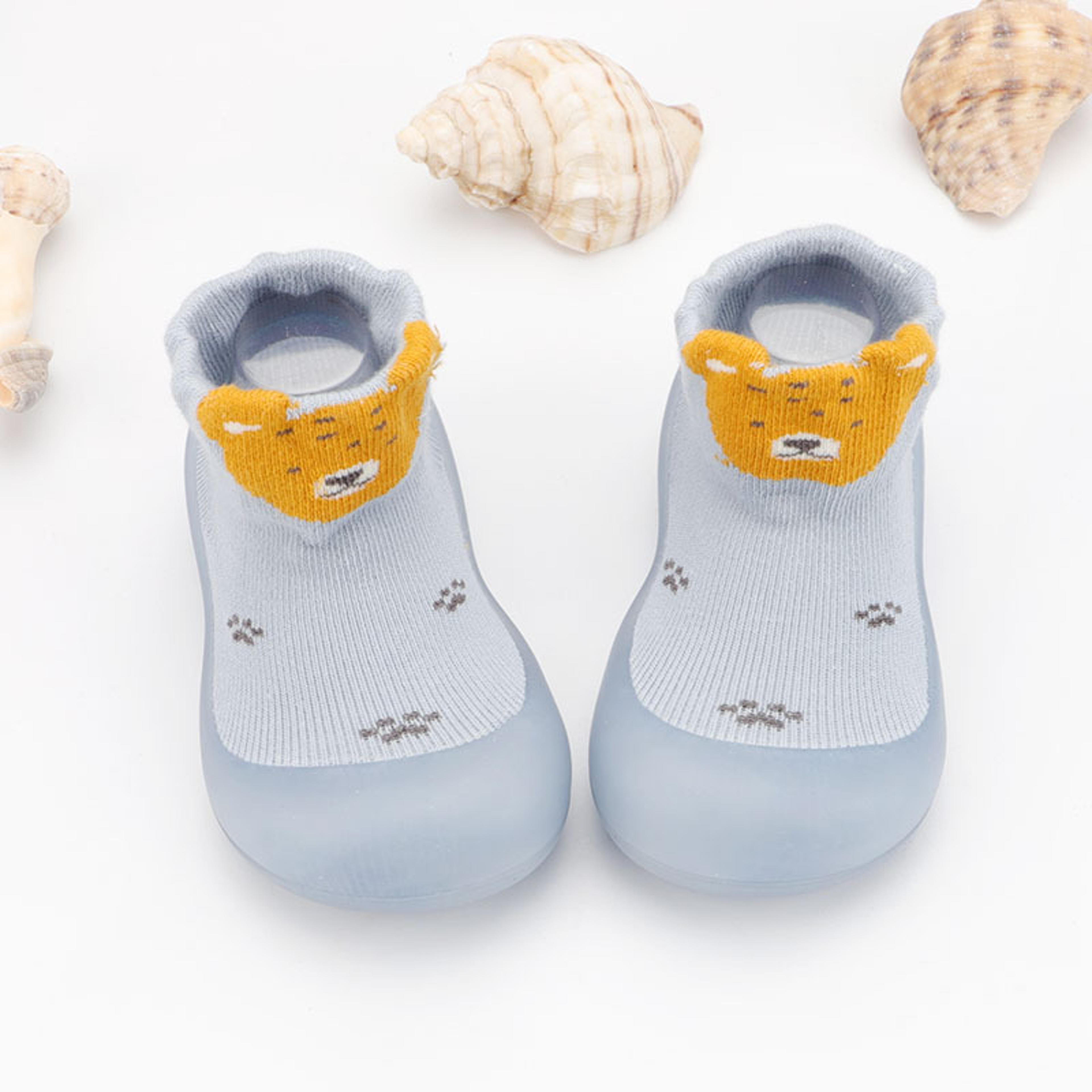 Cartoon Pattern Baby Socks Shoes For Kids Toddler First Walkers With Comfortable Rubber Sole 3