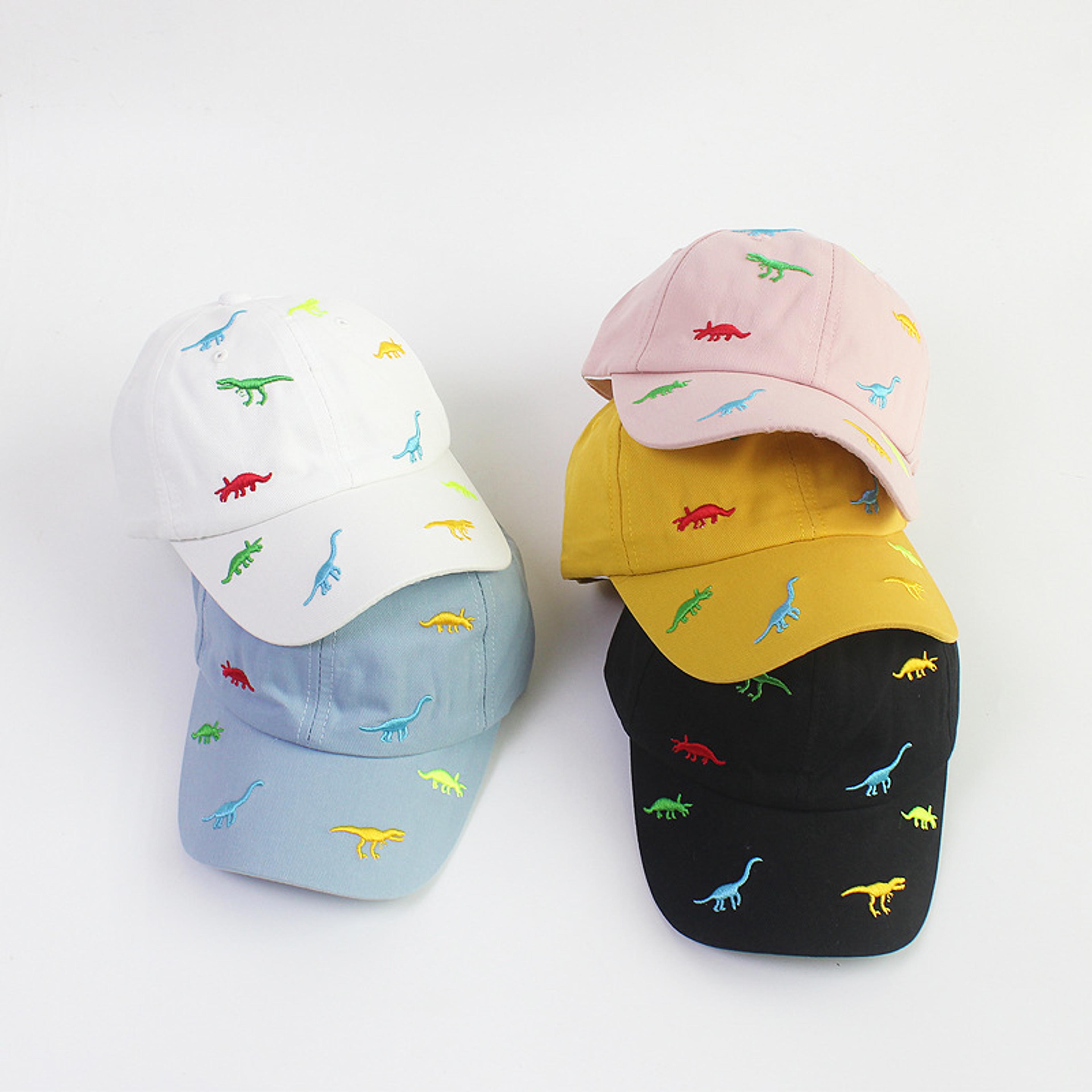 Summer Kids Baseball Cap Cartoon Dinosaur Embroidery Baby Cap Outdoor Adjustable Infant Boy Girls S 2