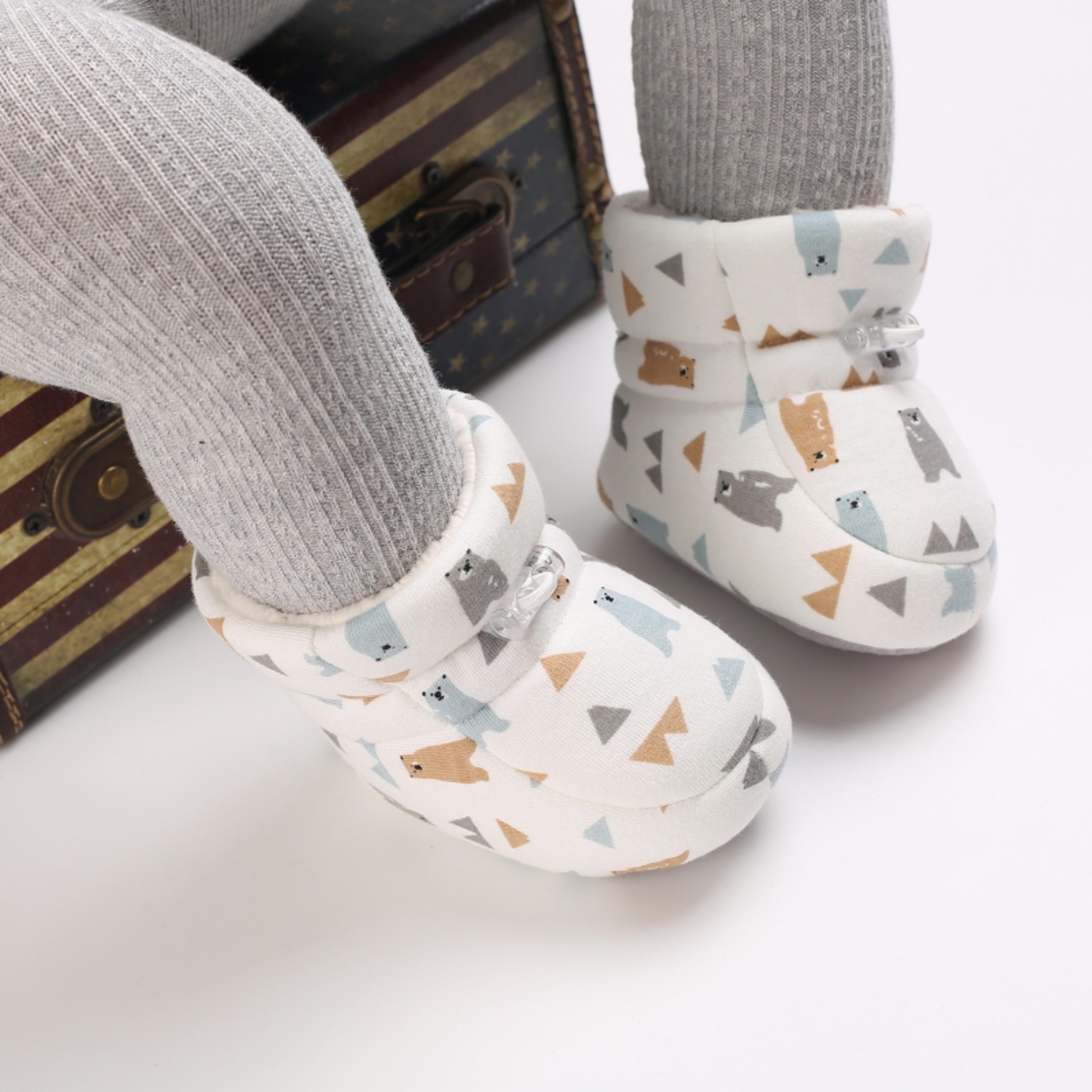 Cartoon Winter Baby Boots AntiSlip Toddler Shoes Cute Walking Booties 3