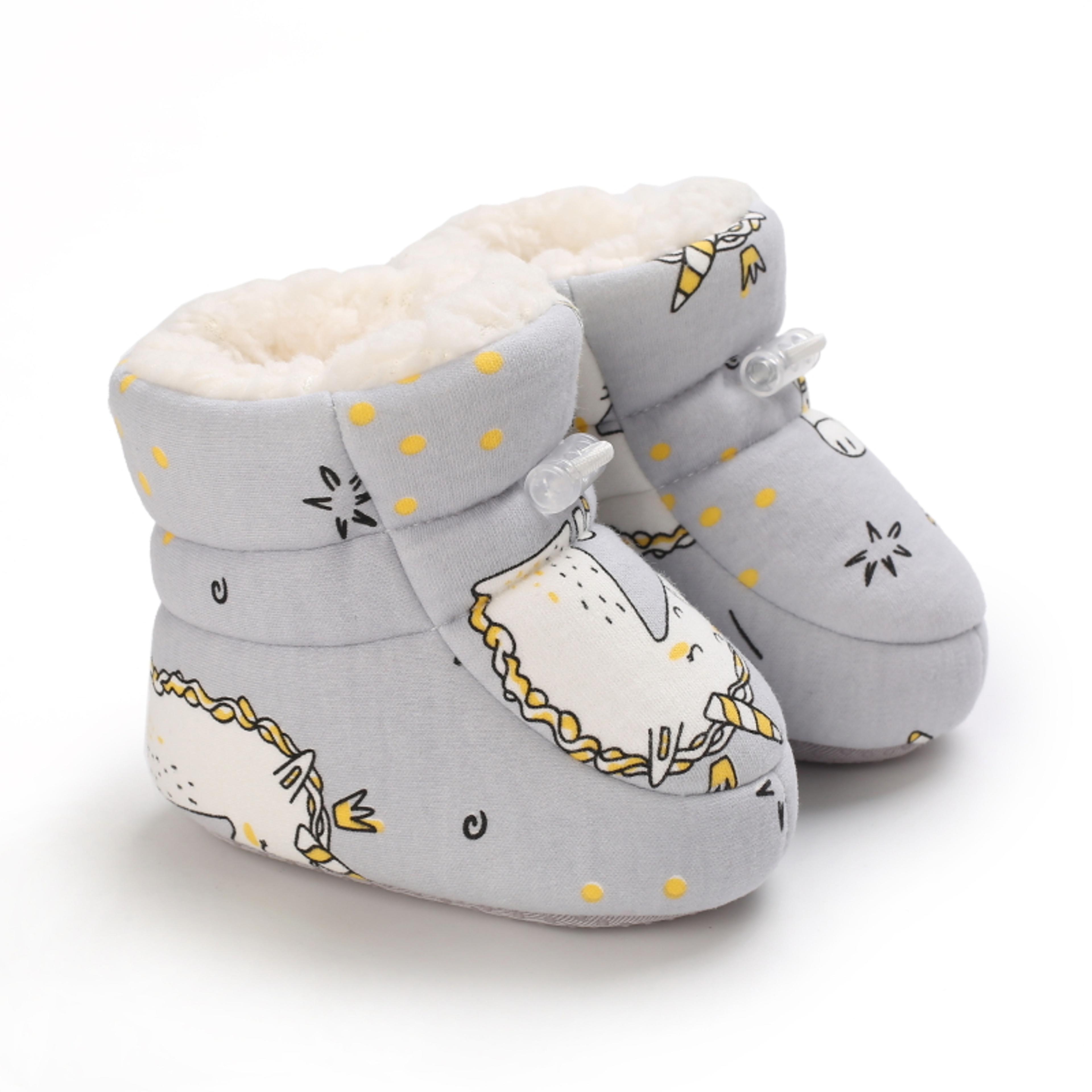 Cartoon Winter Baby Boots AntiSlip Toddler Shoes Cute Walking Booties 6