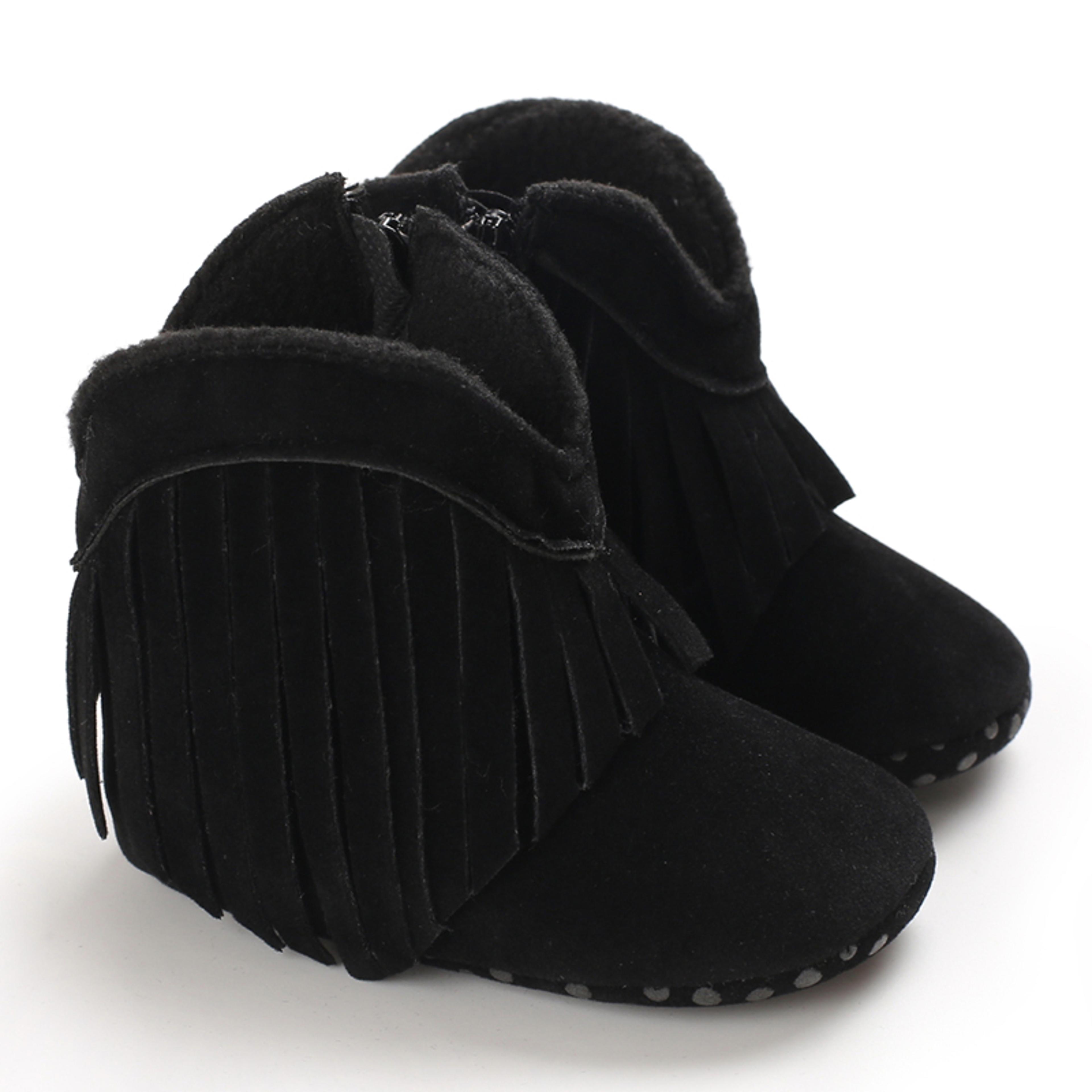 Stylish Tassel Baby Boots Autumn Winter Comfortable Walking Shoes For Boys And Girls Casual Shoes F 7