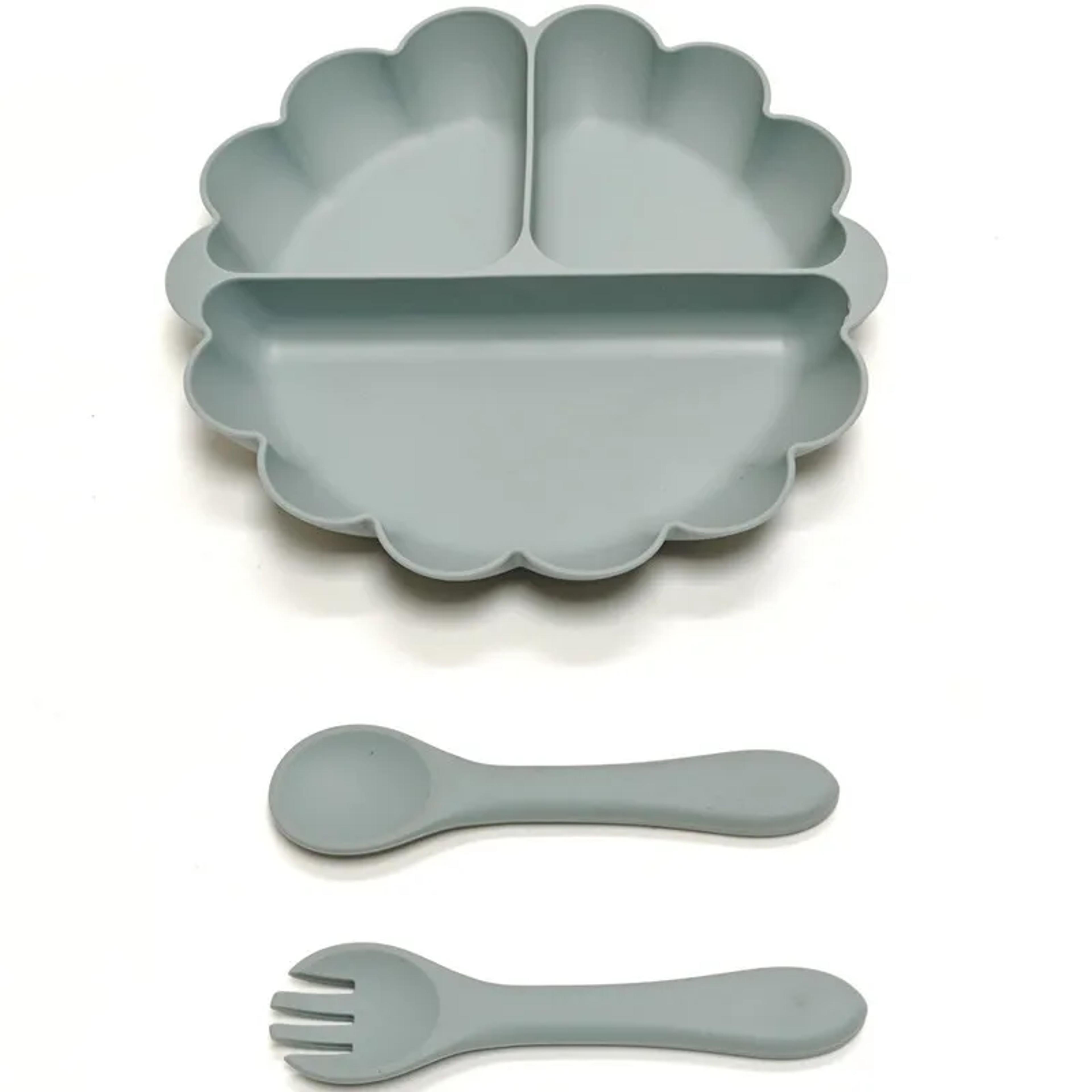 Childrens Silicone Dinner Plate Set Fruit Plate With Convenient Desktop Adsorption Safe Tableware 1