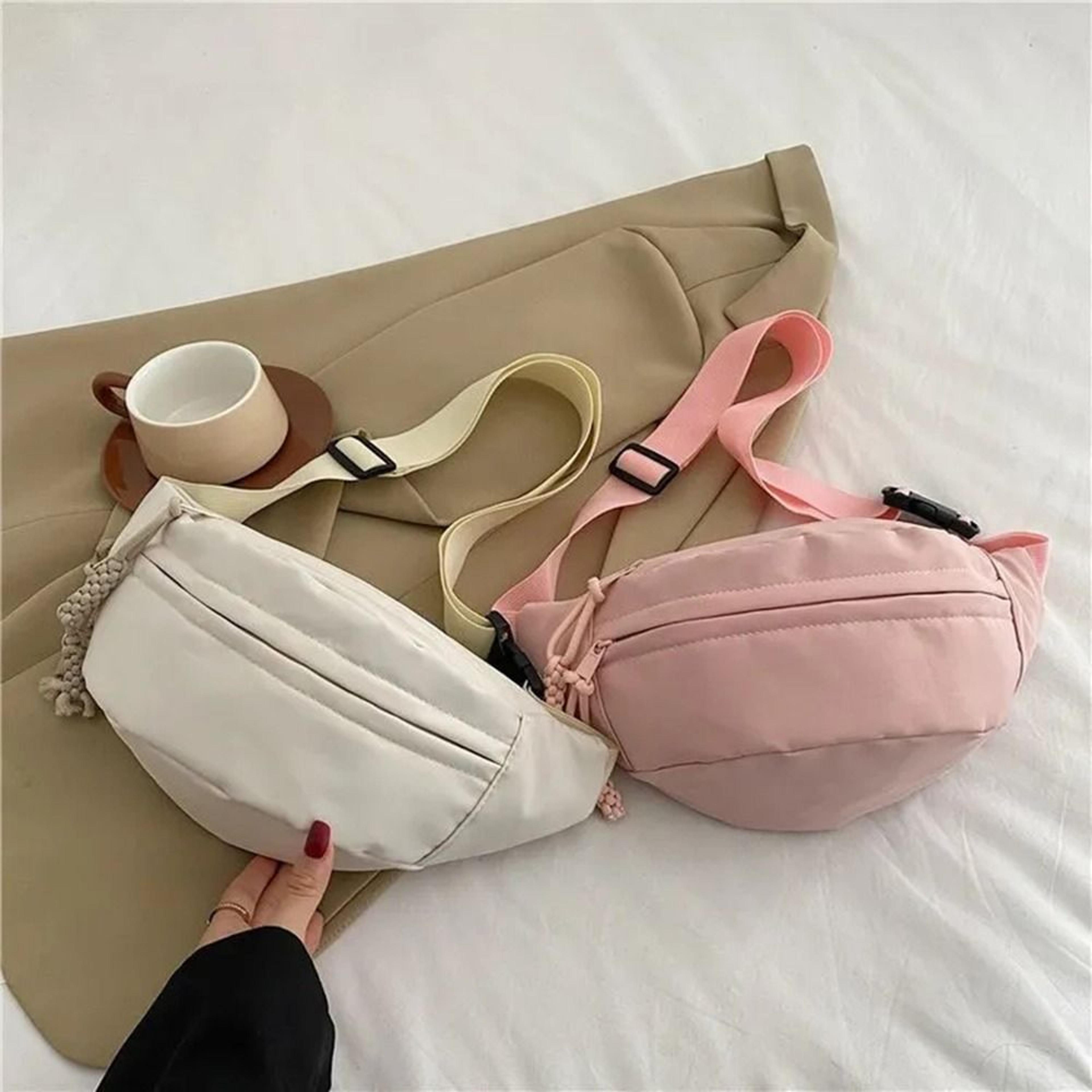 Canvas Crossbody Bags Solid Womens Chest Bag Waterproof Sling Waist Pack Hiking Bag Handbags Ladies 1