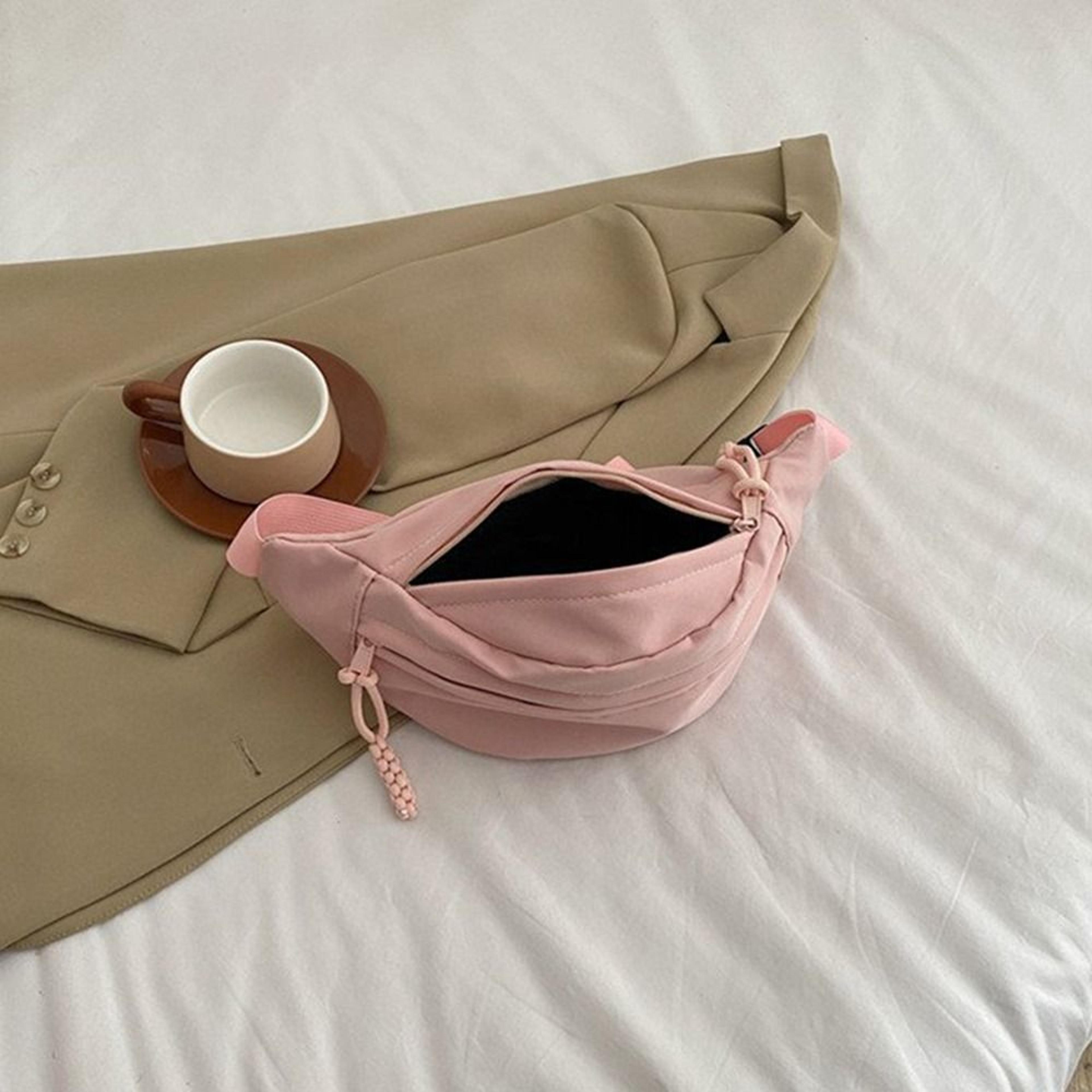 Canvas Crossbody Bags Solid Womens Chest Bag Waterproof Sling Waist Pack Hiking Bag Handbags Ladies 4