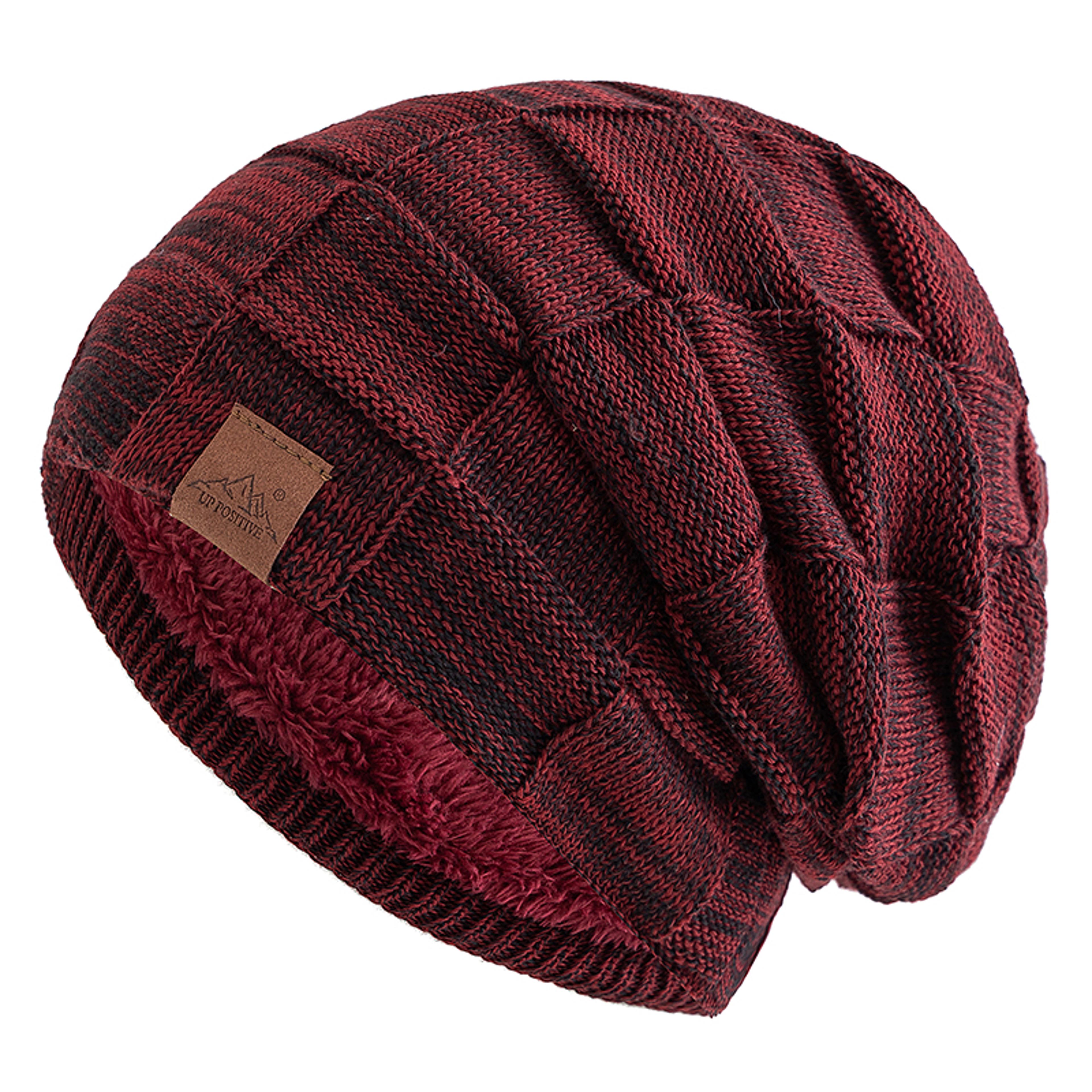 Fashion Female Winter Hats Hot Sale Slouchy Beanie Multicolor Mixing Design Knitted Warm Cap 16