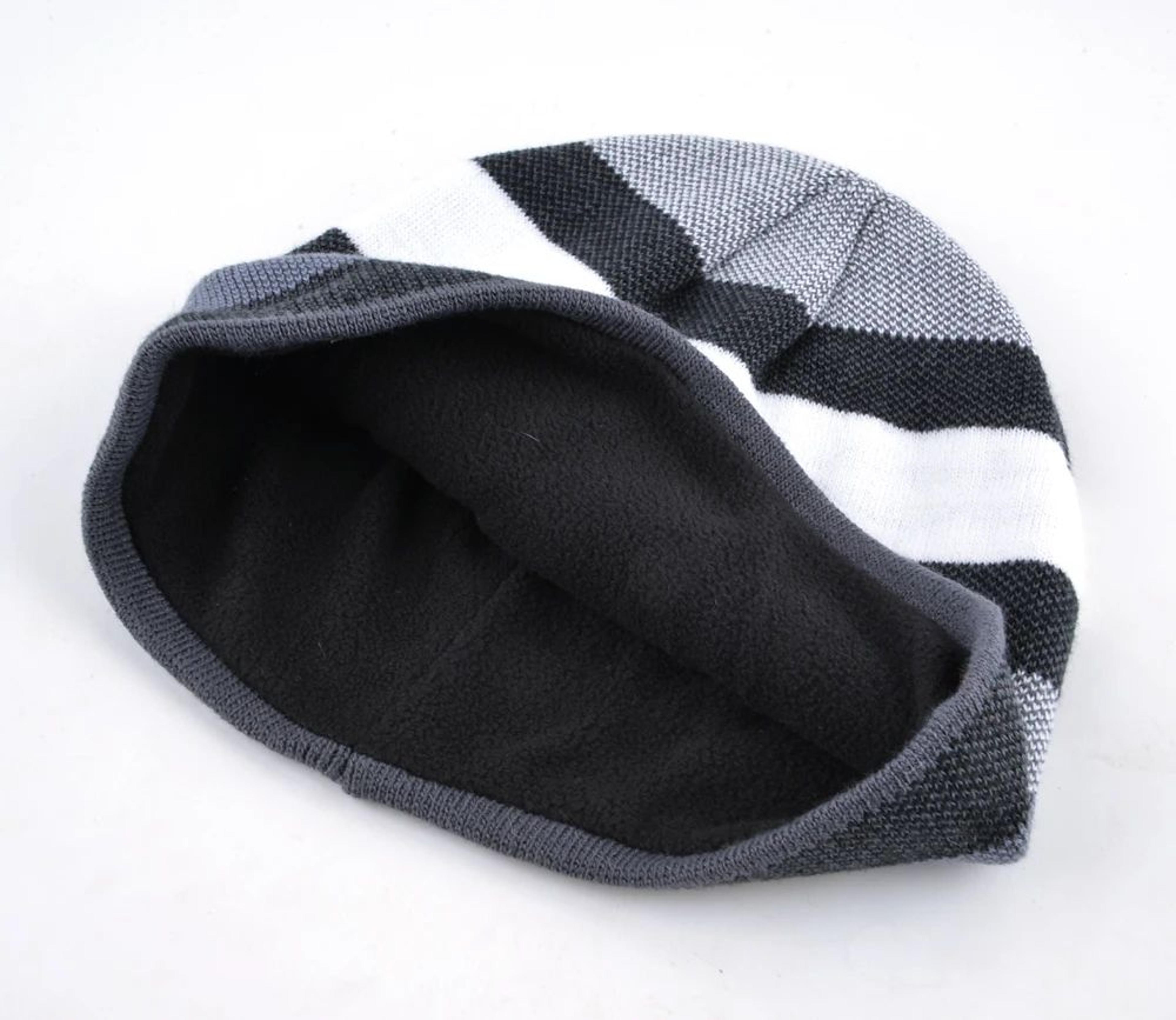 Knitted Wool Hat Mens Skullies Hat Winter Beanie Bonnet Thicker Stripe Skis Sports Beanies Plus Vel