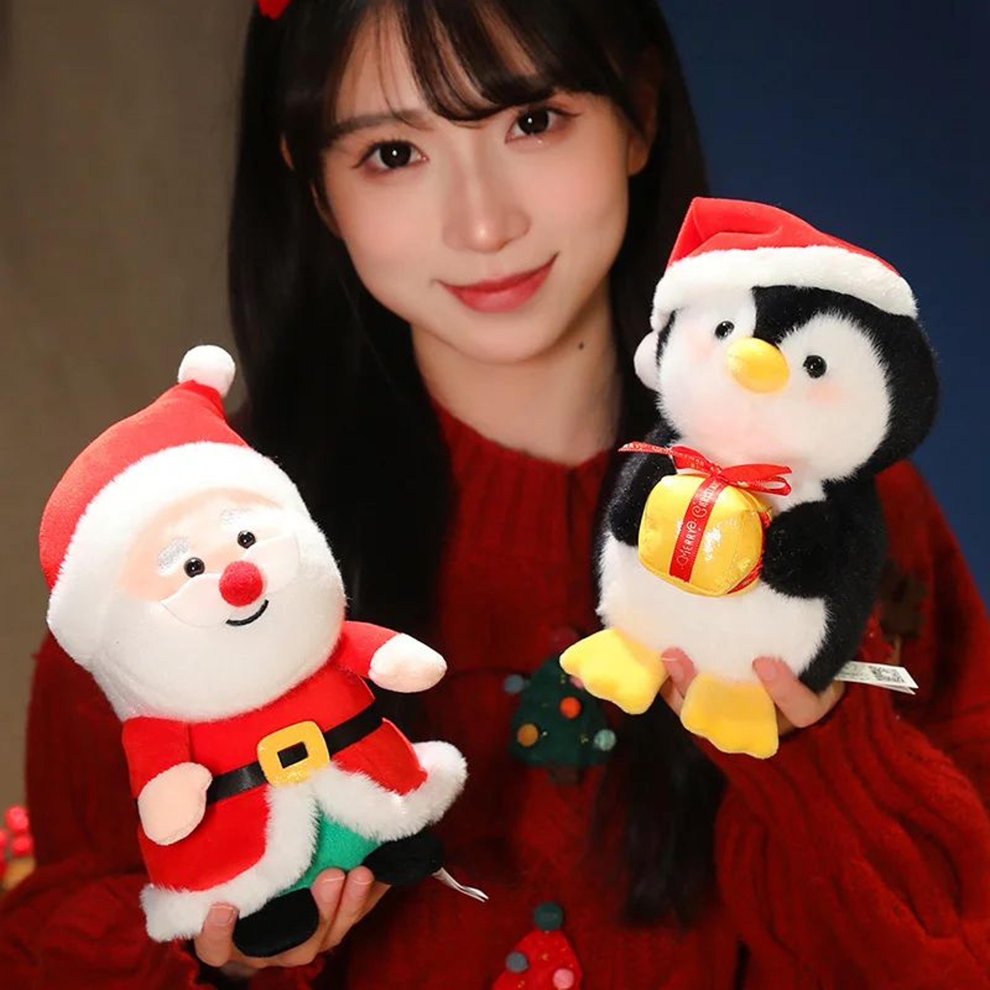Lovely Santa Claus Elk Plush Doll 22CM Stuffed Animal Toy Soft Christmas Decoration Perfect Gift Fo 7