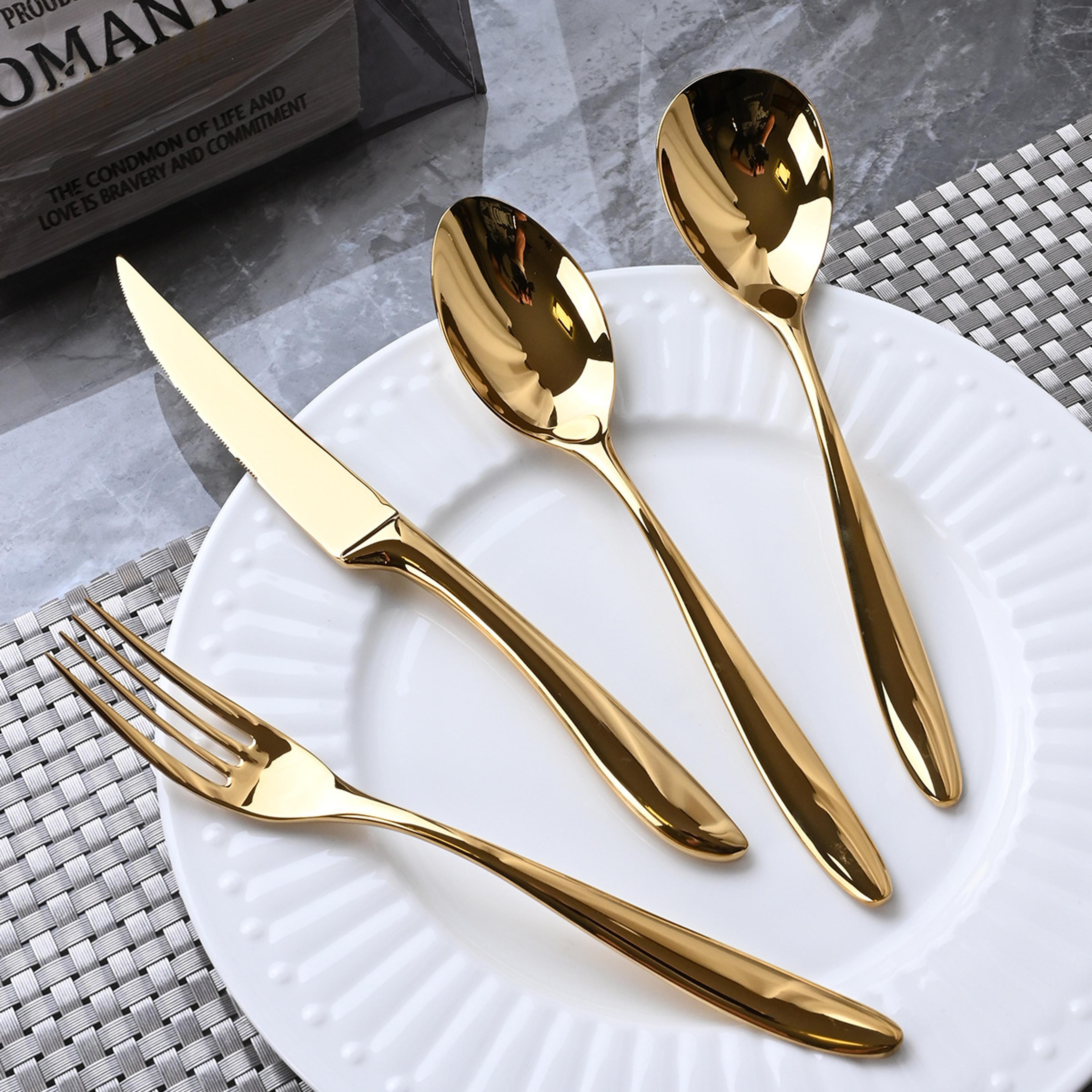 HighEnd Stainless Steel Cutlery Set Creative Restaurant And Hotel Tableware 6Pcs Steak Knife Fork A 1