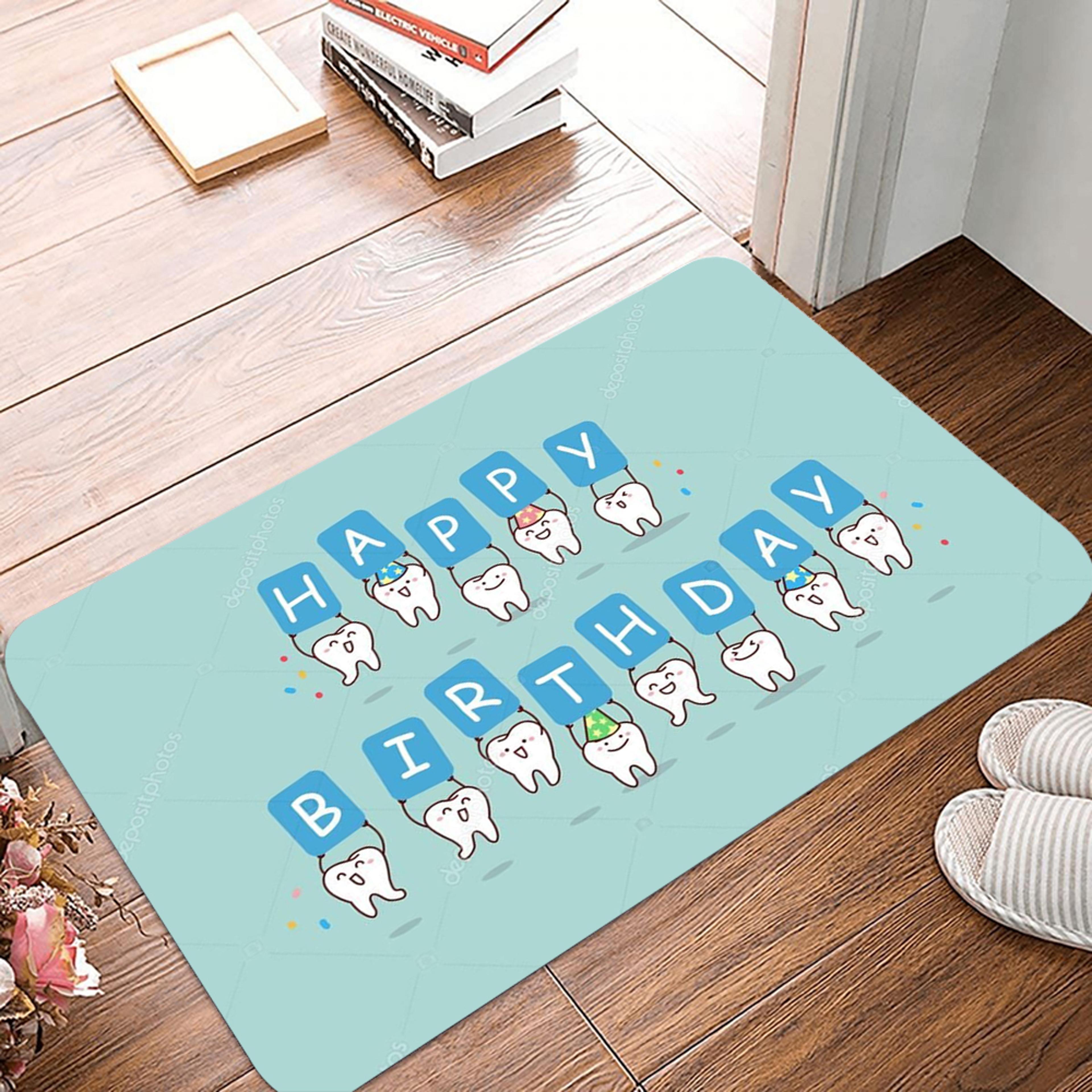 Non Slip Kitchen Rug Christmas Dental Hospital Floor Mat Tooth Design Doormat Balcony Living Room C 5