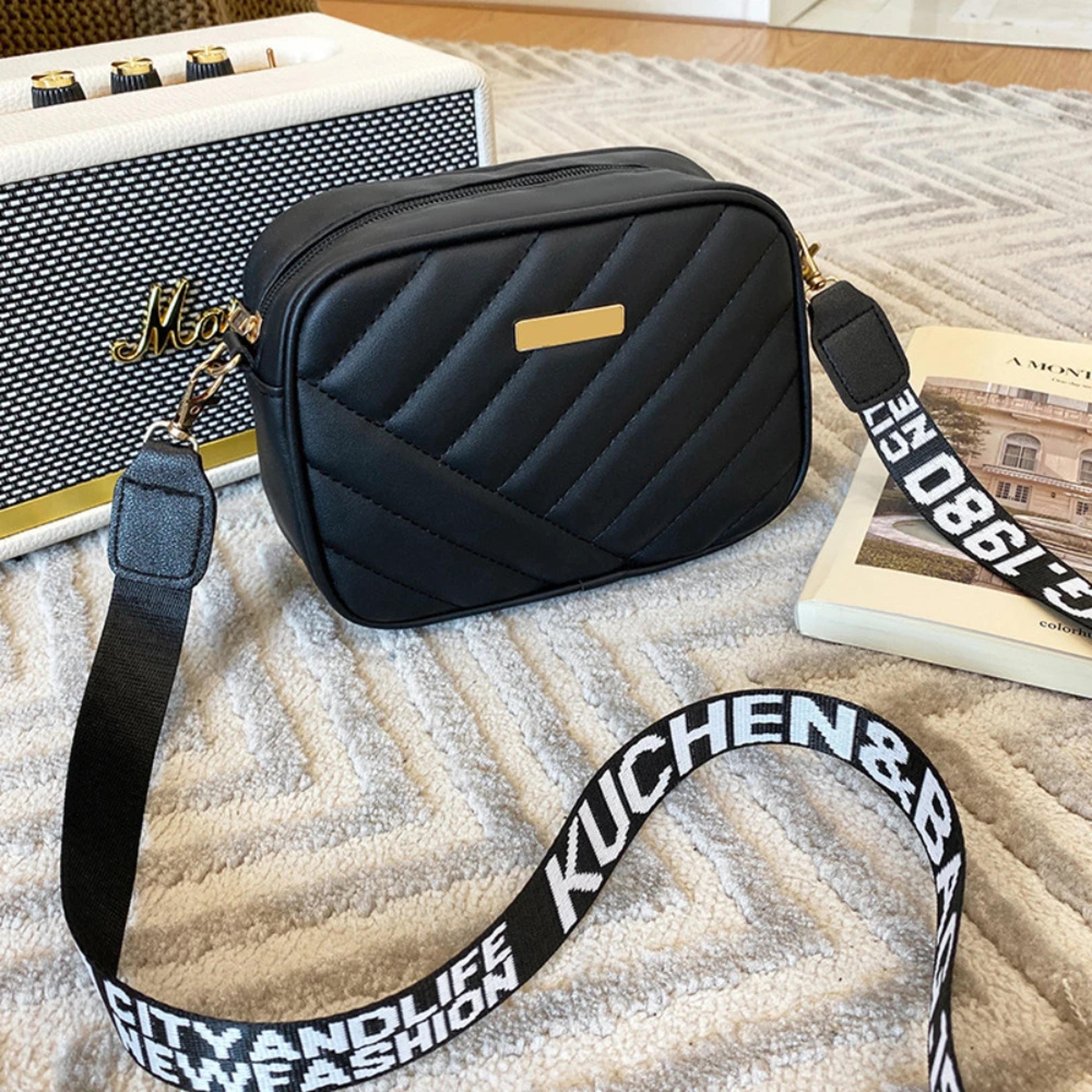 Womens PU Rolling Bag High Quality Strip Camera Bag Casual Mobile Phone Bag Crossbody Shoulder Bag 5