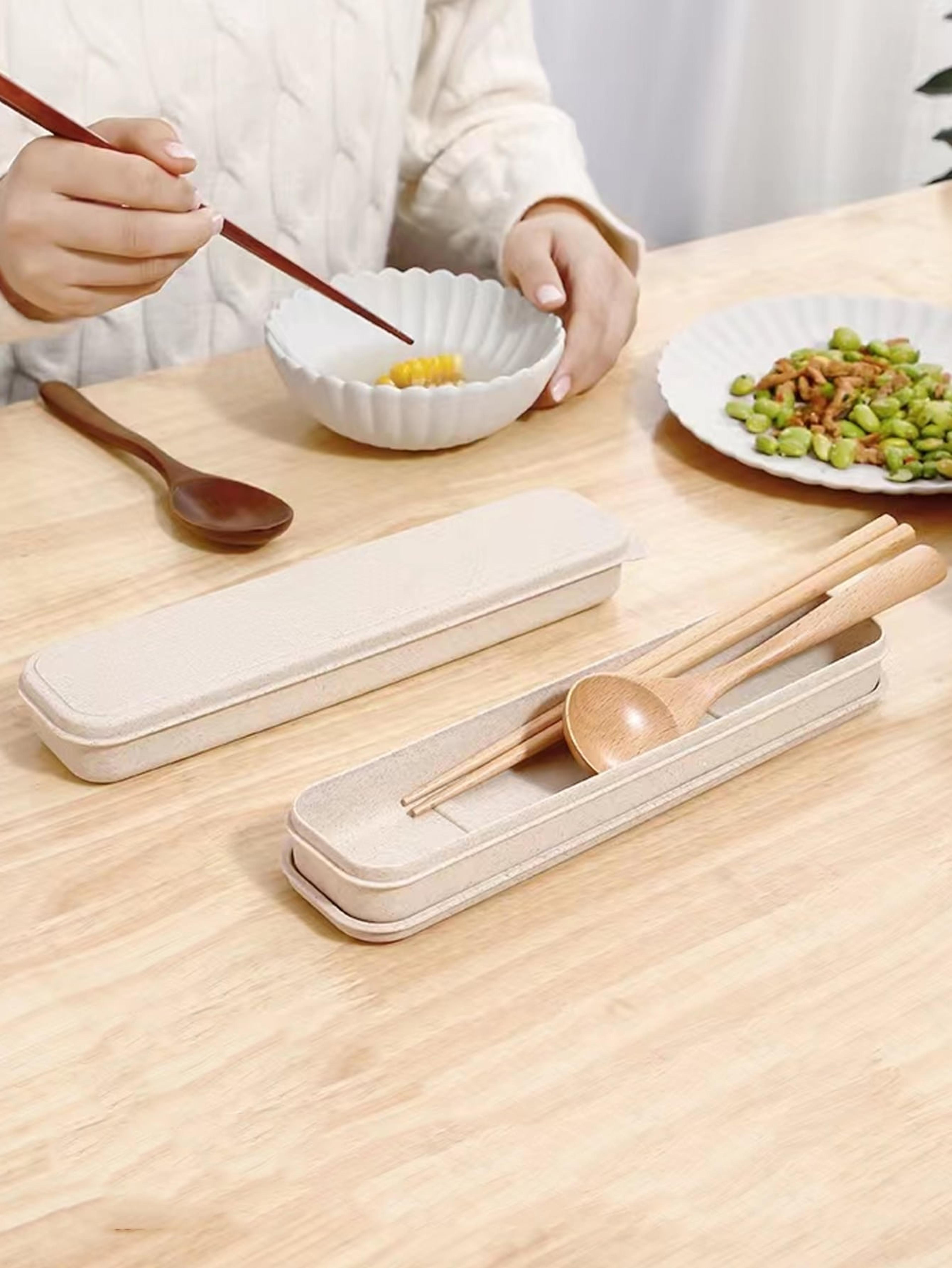 Eco Friendly Cutlery Picnic Chopstick Spoon Container Travel Utensil Case Portable Tableware Storag 1