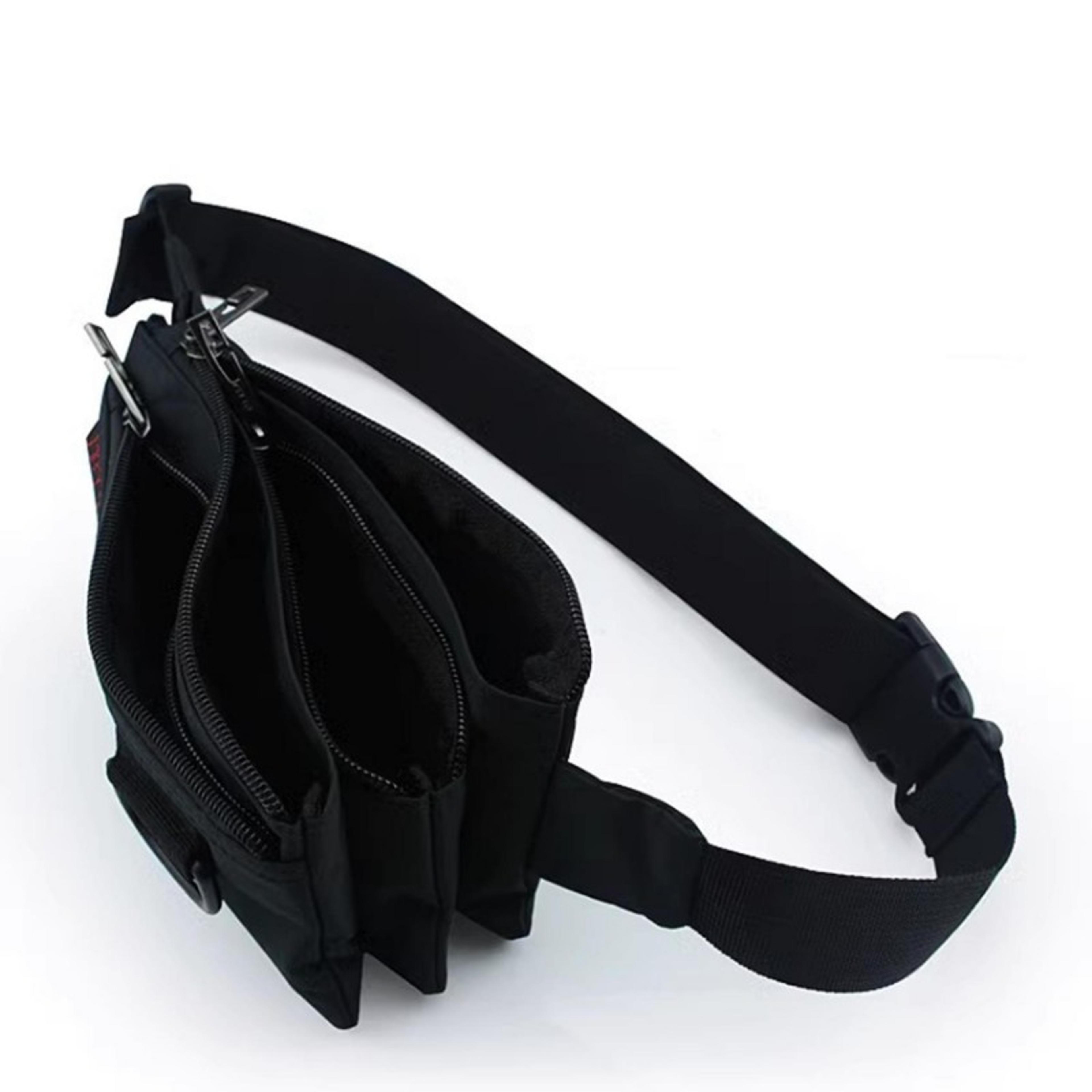 Fashion Nylon Waist Pack Men Women Waterproof Black Fanny Pack Messenger Shoulder Bag Wear Resistan