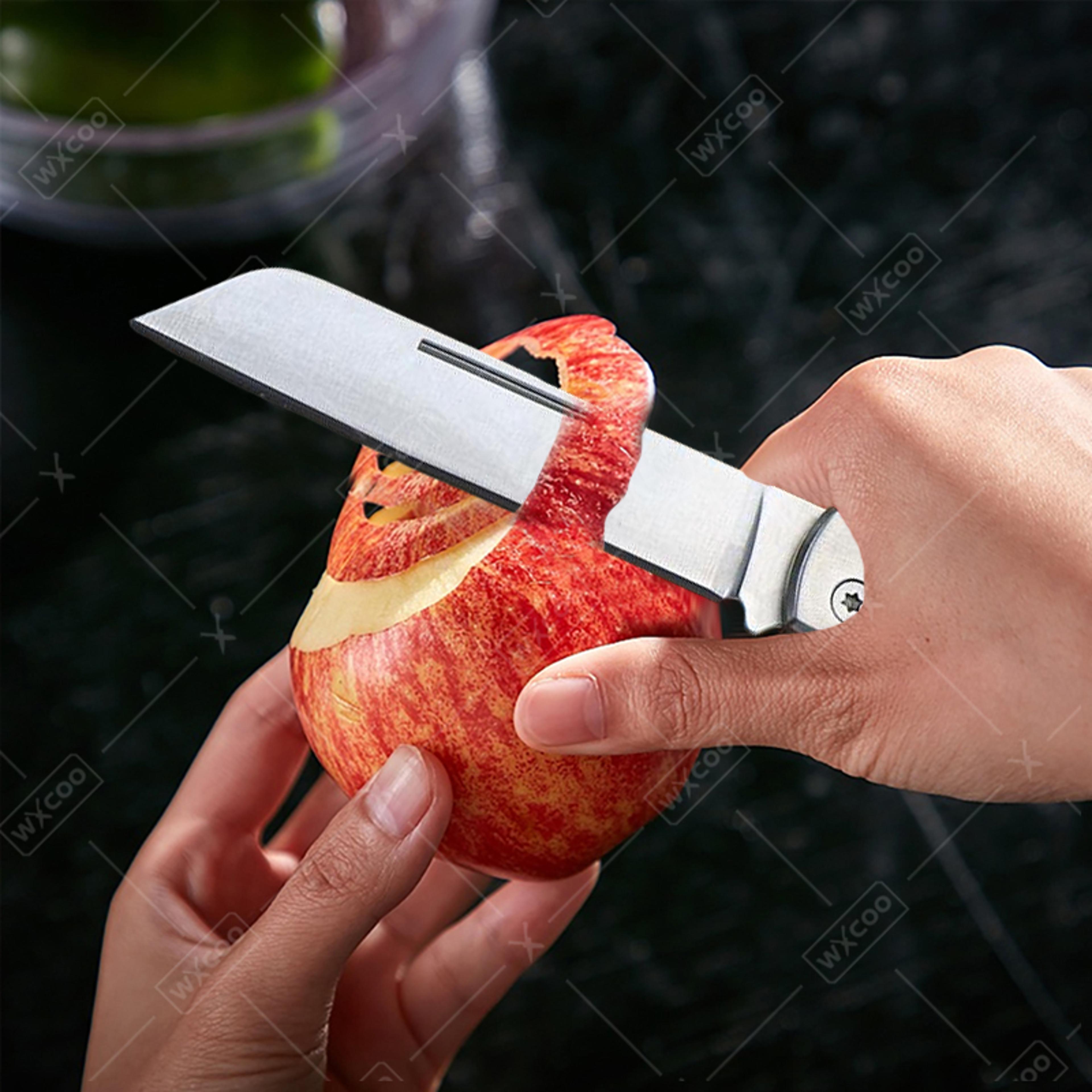 Wooden Handle Kitchen Accessories Folding Fruit Knife Stainless Steel Fruit Paring Knife Butcher Kn 3