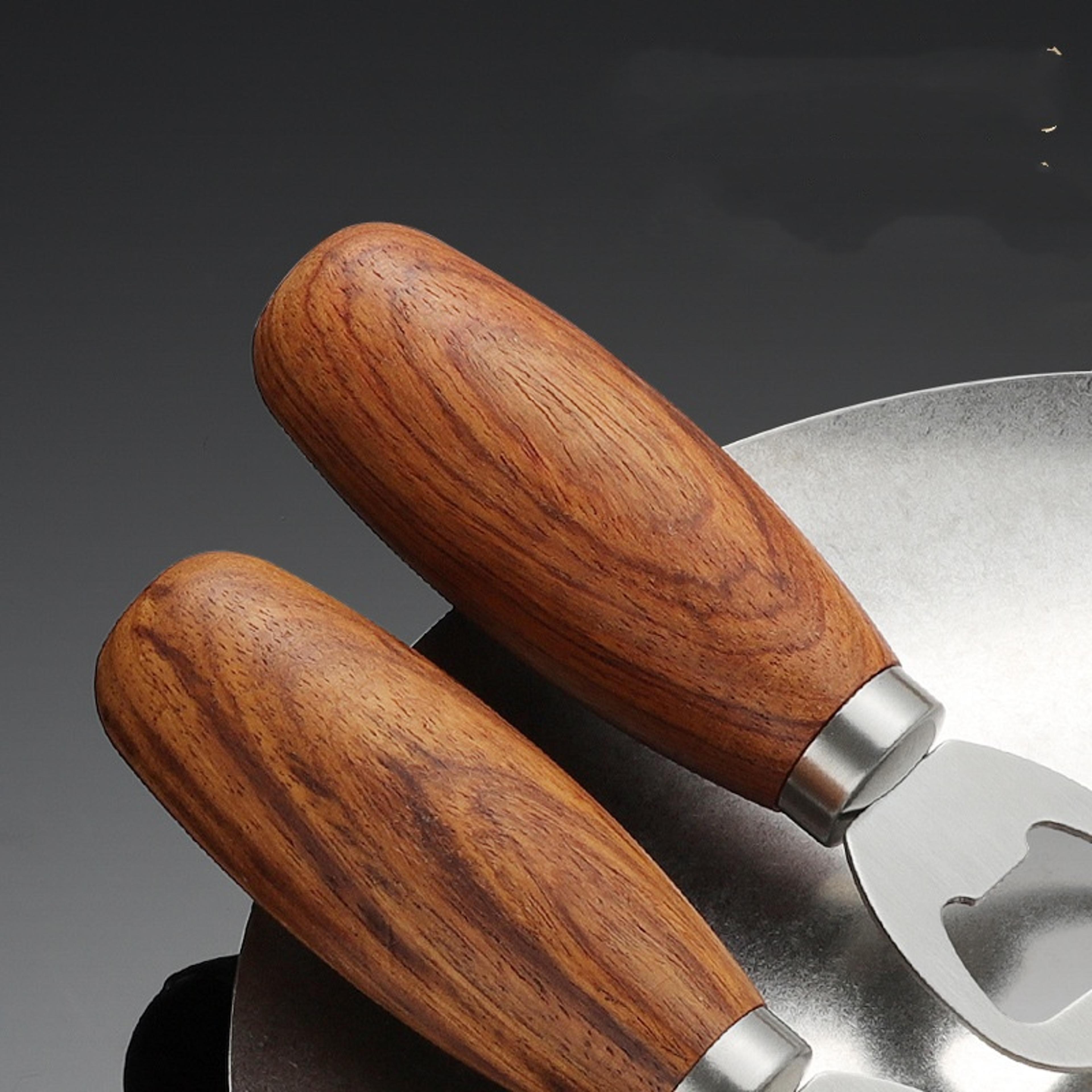 Cider Bottle Opener Rosewood Handle Stainless Steel Beer Bottle Opener Pop Soda Bottle Opener For H 2