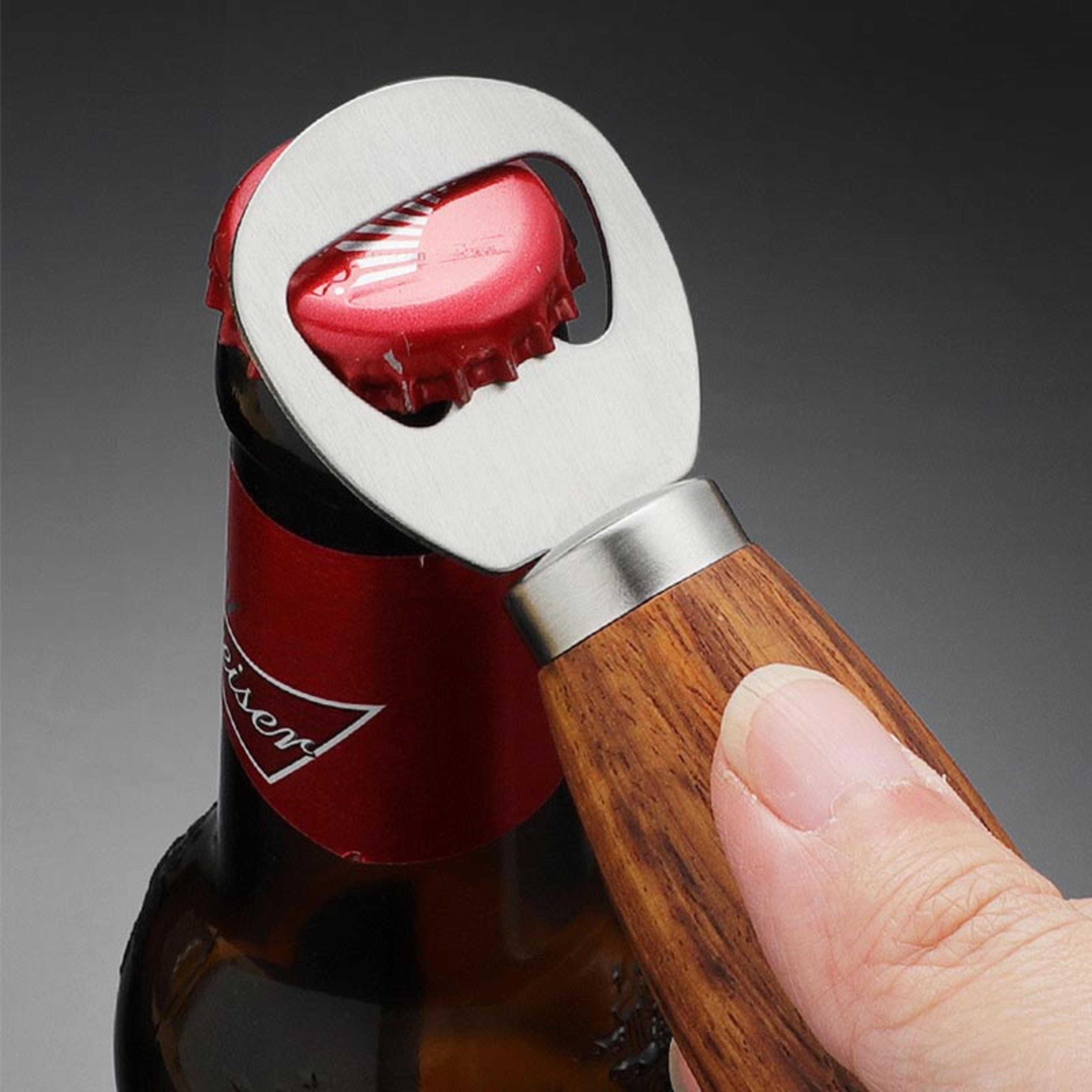 Cider Bottle Opener Rosewood Handle Stainless Steel Beer Bottle Opener Pop Soda Bottle Opener For H 4