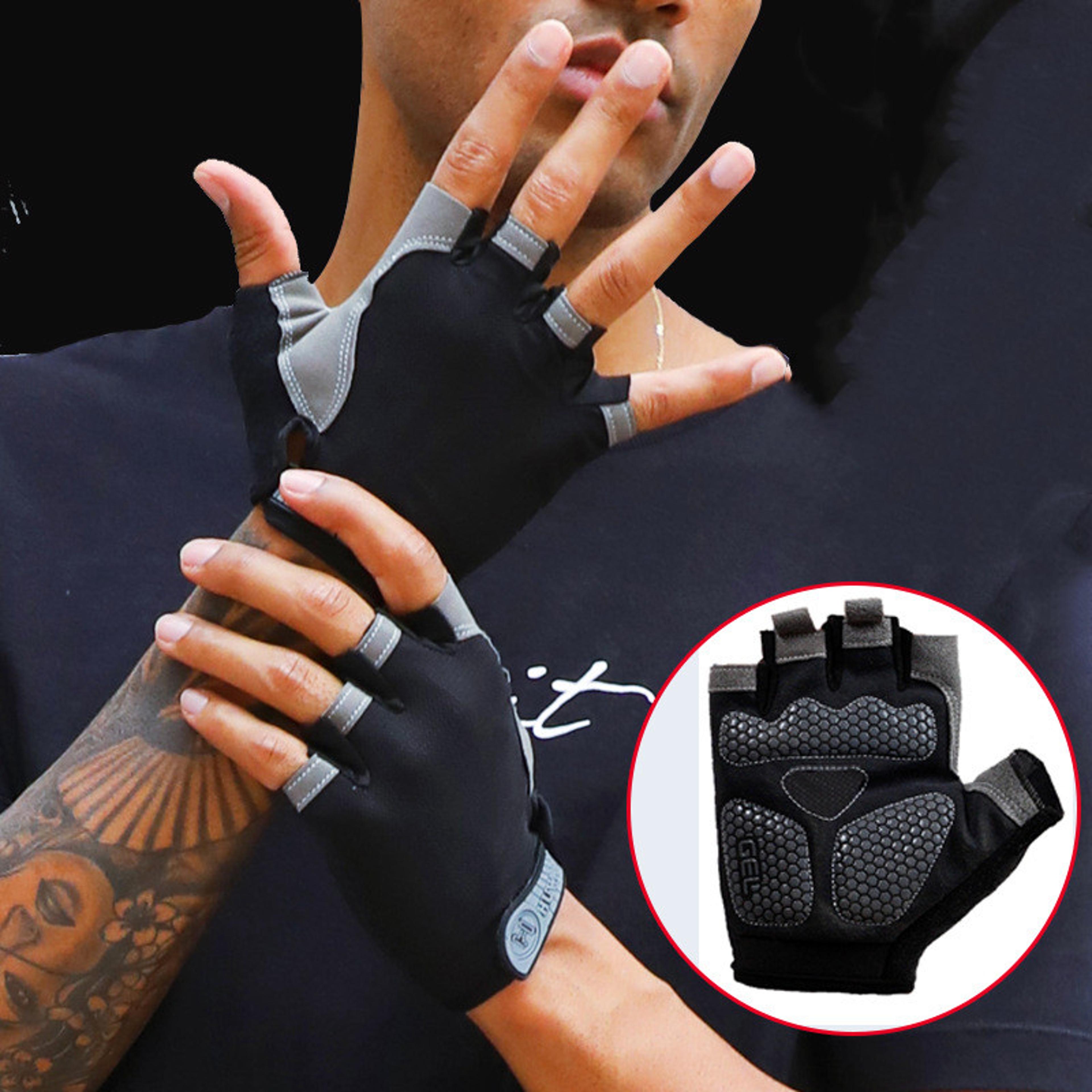Fingerless Gym Gloves For Men Women AntiSlip Breathable Sports Gloves For Cycling  Bodybuilding Exe 1