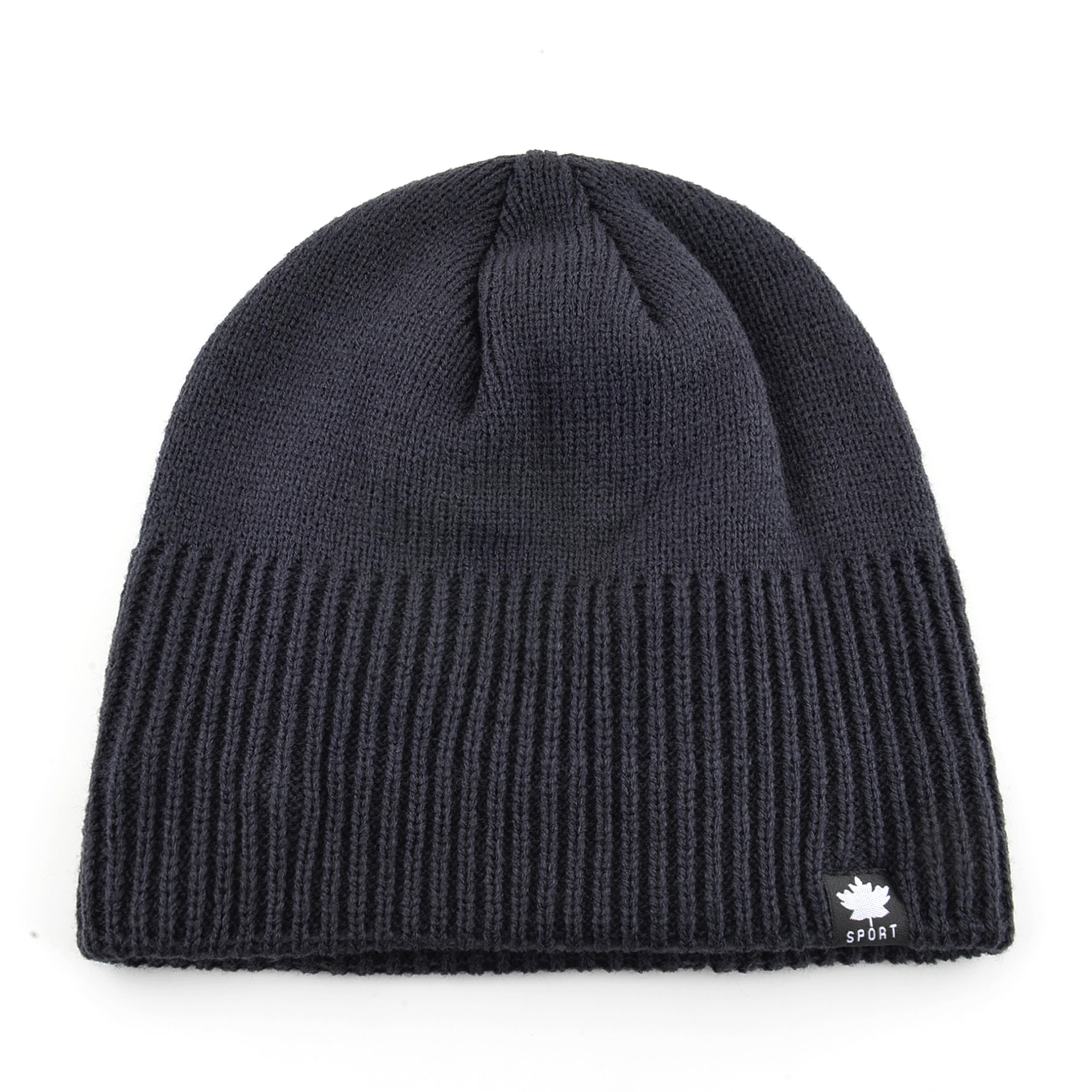 Maple Leaf Logo Mens Winter Beanie Hat Double Layer Velvet Lined Skullies Cap For Cold Weather Thic 5