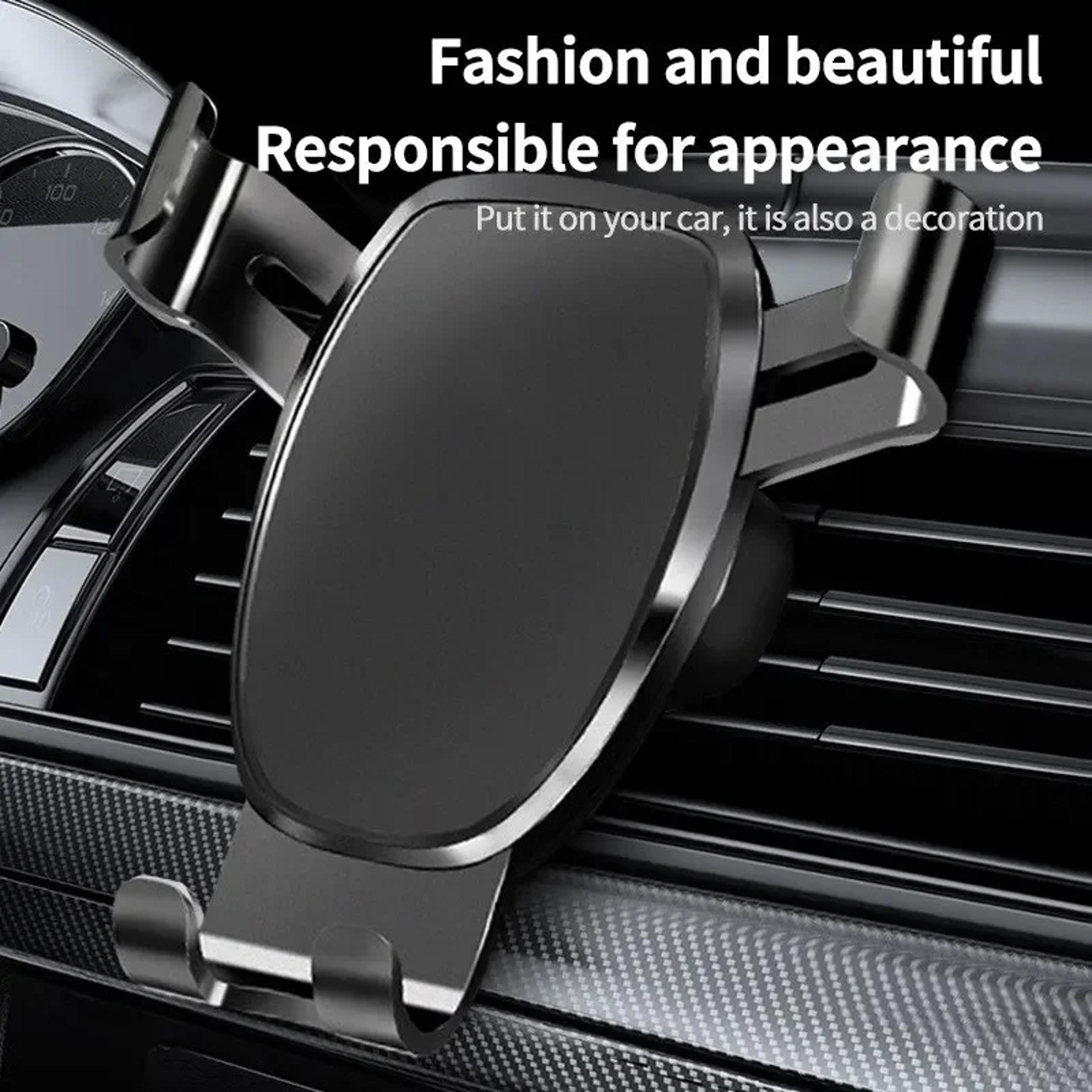 Gravity Sensor Car Holder Mobile Phone Holder Air Outlet With Metallic Frosted Simplicity And Solid 5