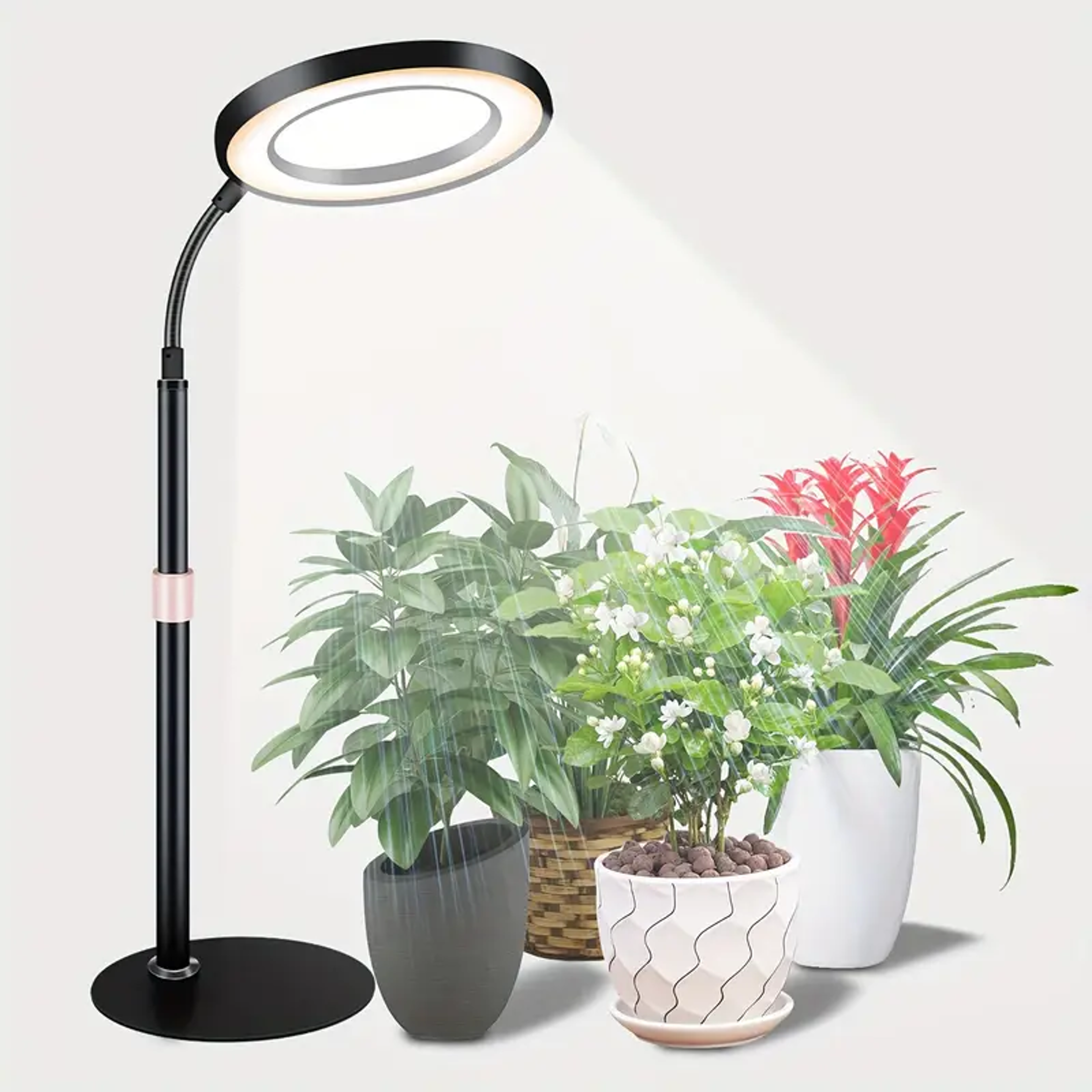 led plant light for indoor plants with full spectrum, desk grow light and auto timer