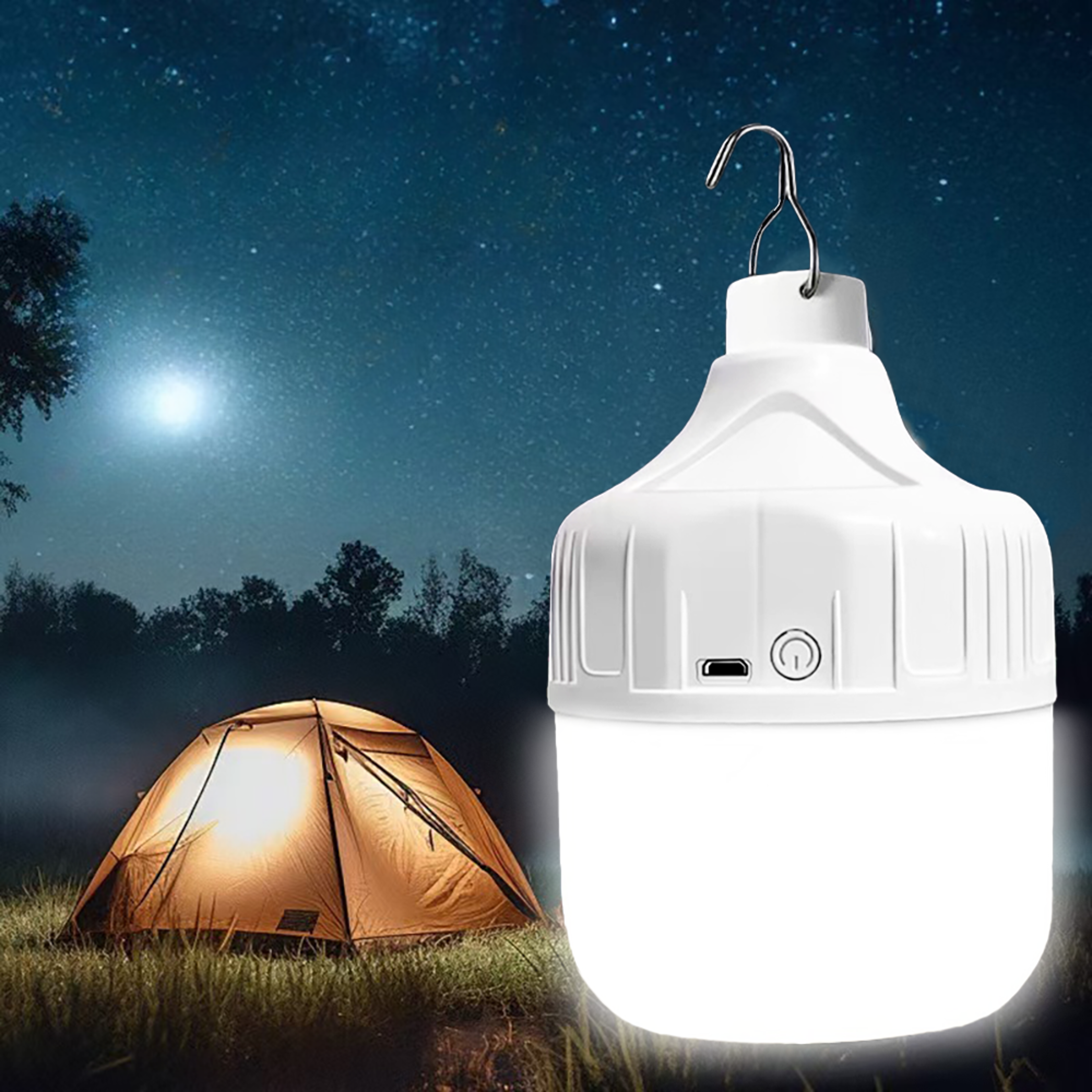 Waterproof Outdoor LED Pendant Light USB Rechargeable High Brightness Camping Fishing Emergency Nig 0