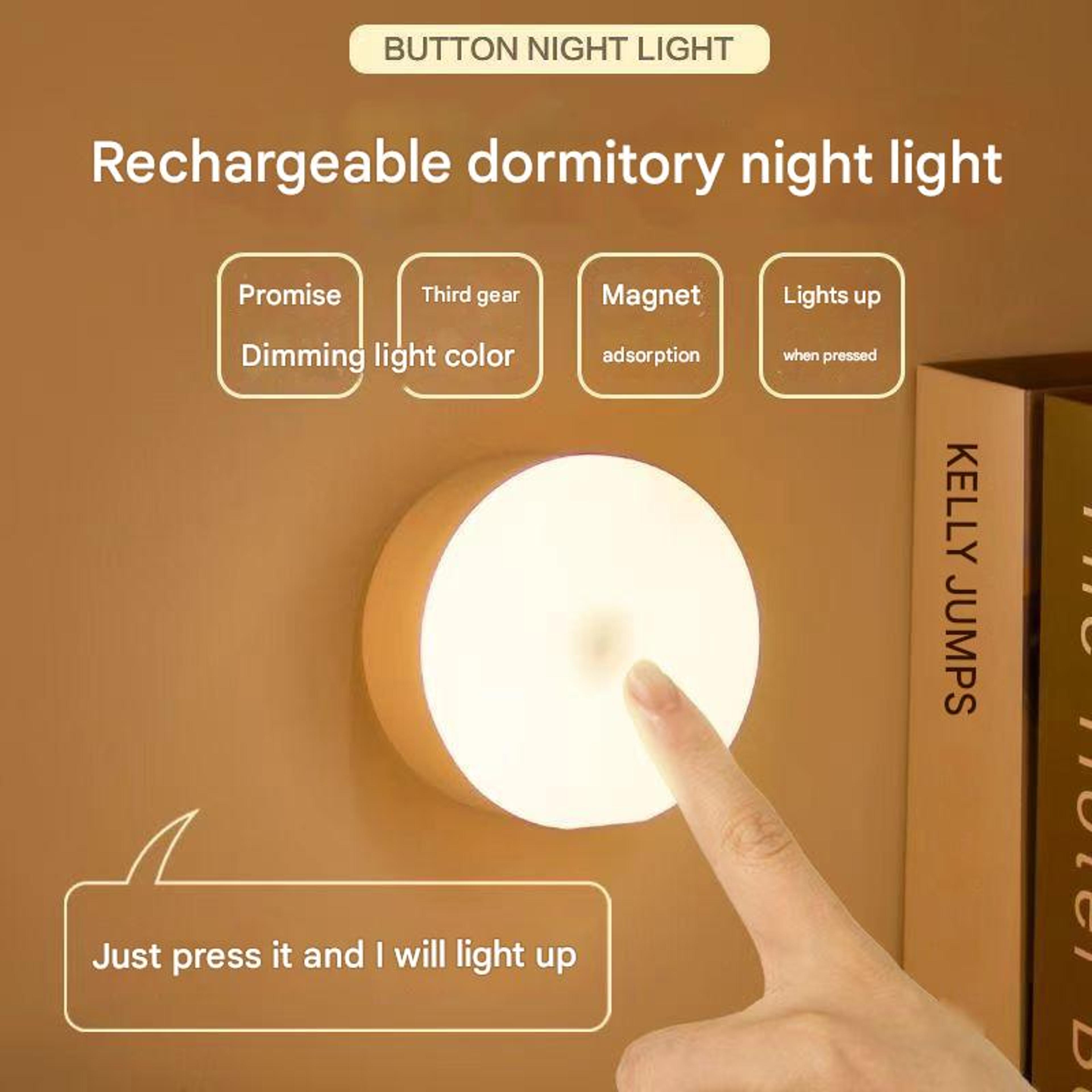 EnergySaving Button Magnetic Desk Lamp New Dormitory Night Light Eye Protection Student Light 1