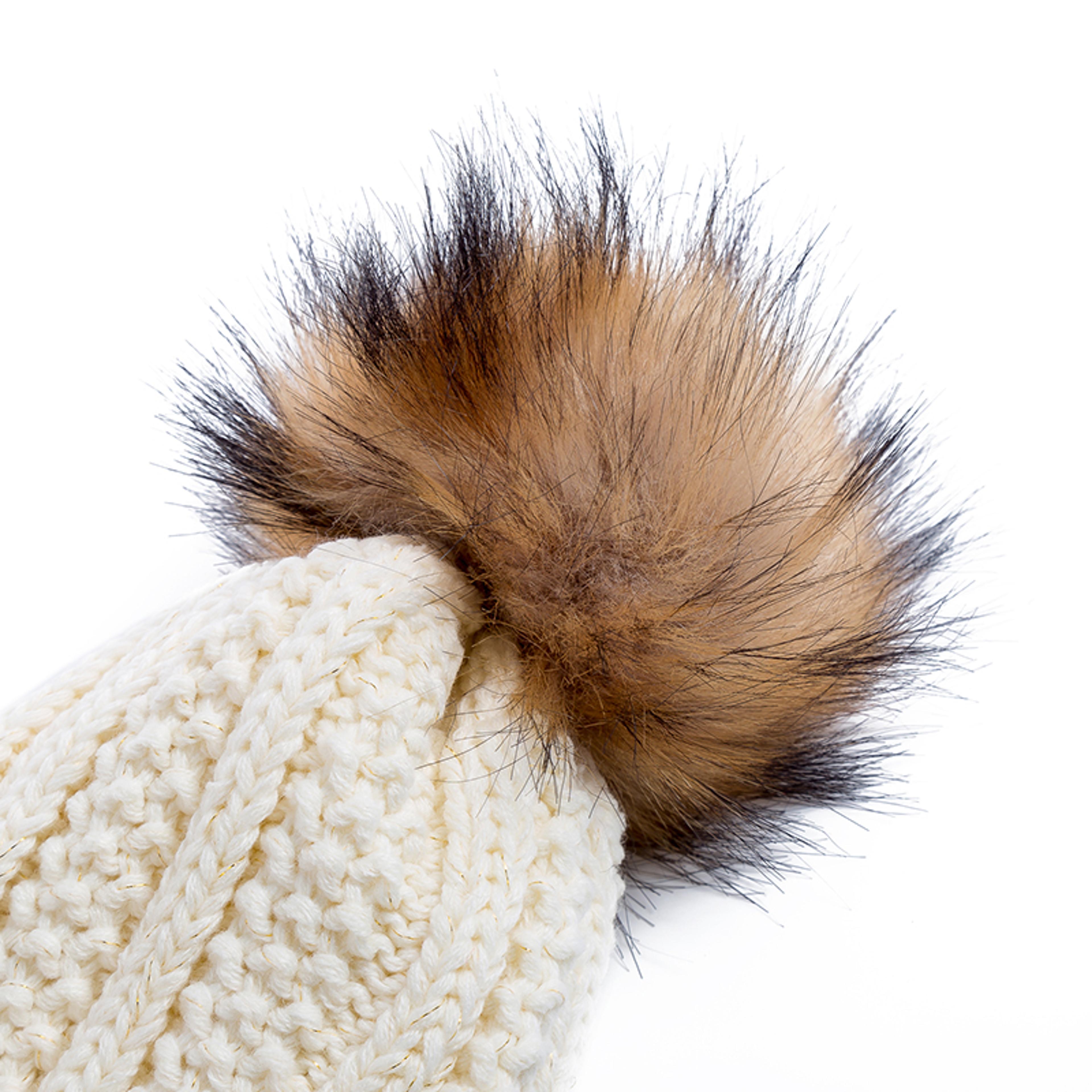 New Women Hat HighQuality Winter Wool Beanie With Add Fur Lined Pompoms For Streetwear 4
