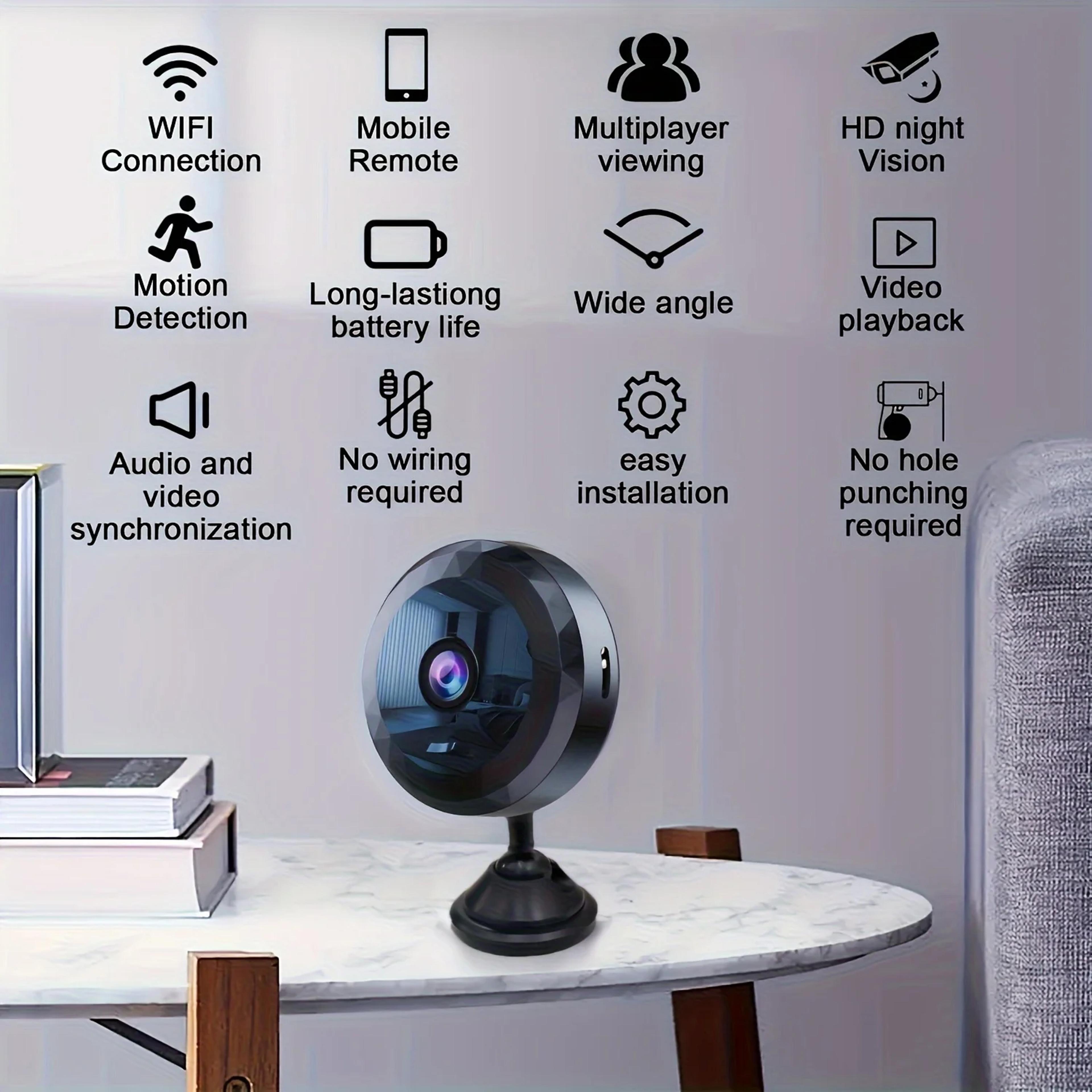 Motion Detection Wireless Mini WiFi Camera With Night Vision Easy To Mount Rechargeable Battery  Ap