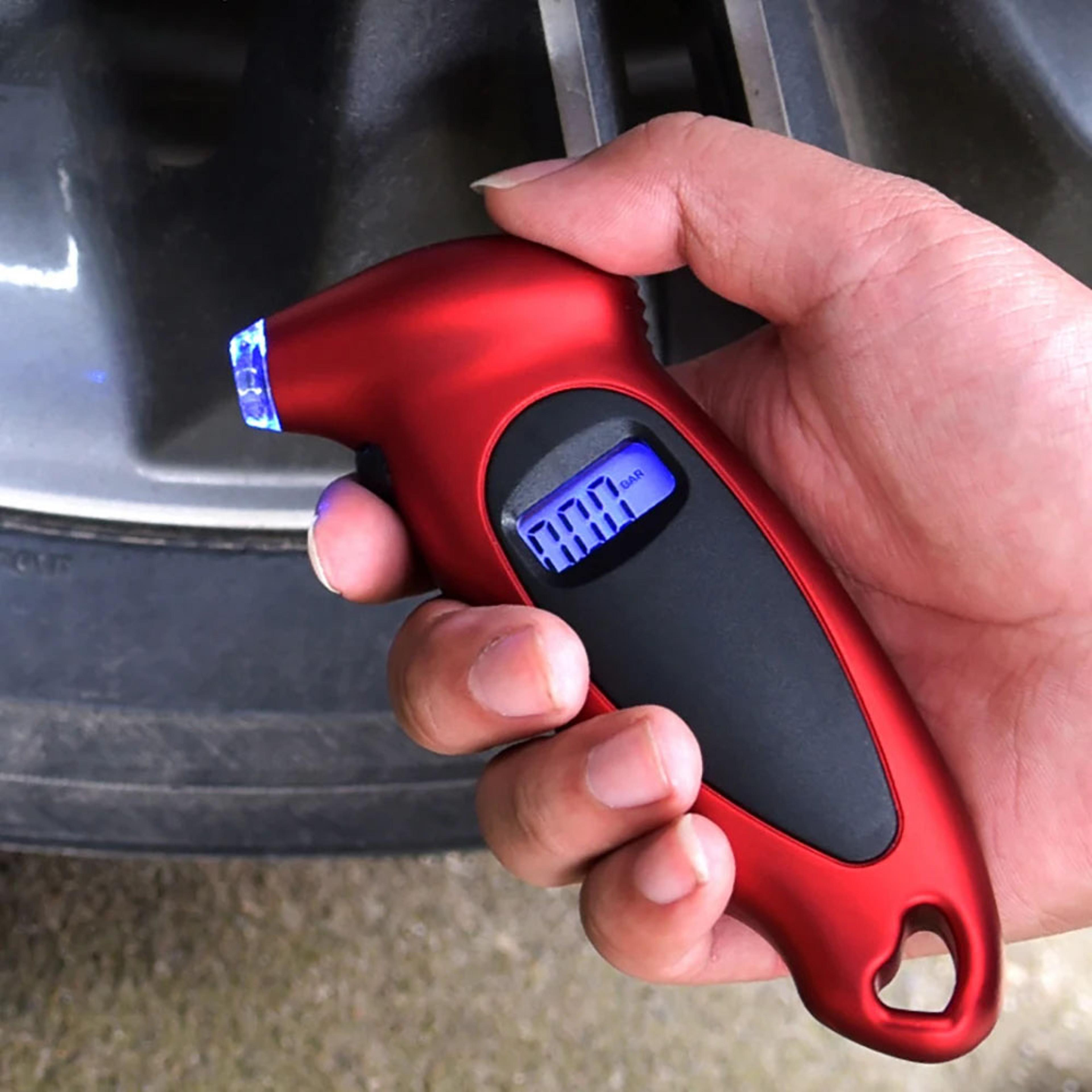 tire pressure gauge with backlight, digital display, and accurate car tyre air pressure monitoring