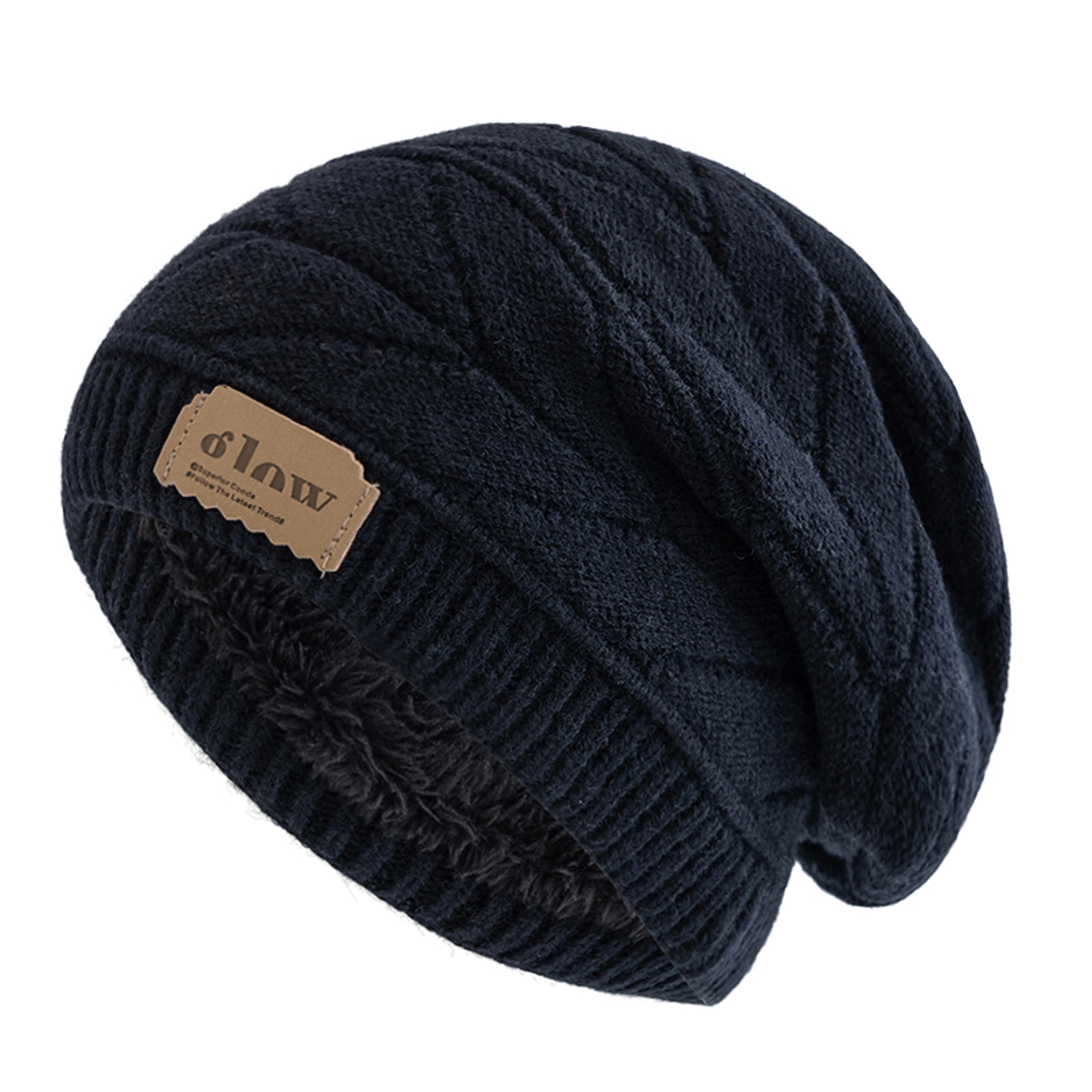 Warm Unisex Beanie Hats Adjustable Ski Sports Winter Hat For Men  Women Plush Lined Knitted Hat Wit 7